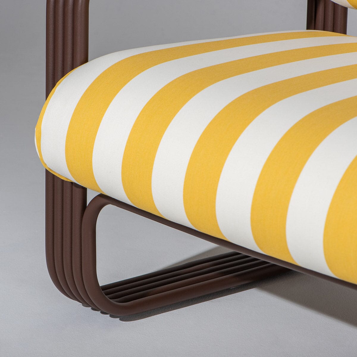 Contini Sofa Kit in Crew Mimosa Stripe | Merlot Frame Contini Sofa Kit Business & Pleasure Co Aus