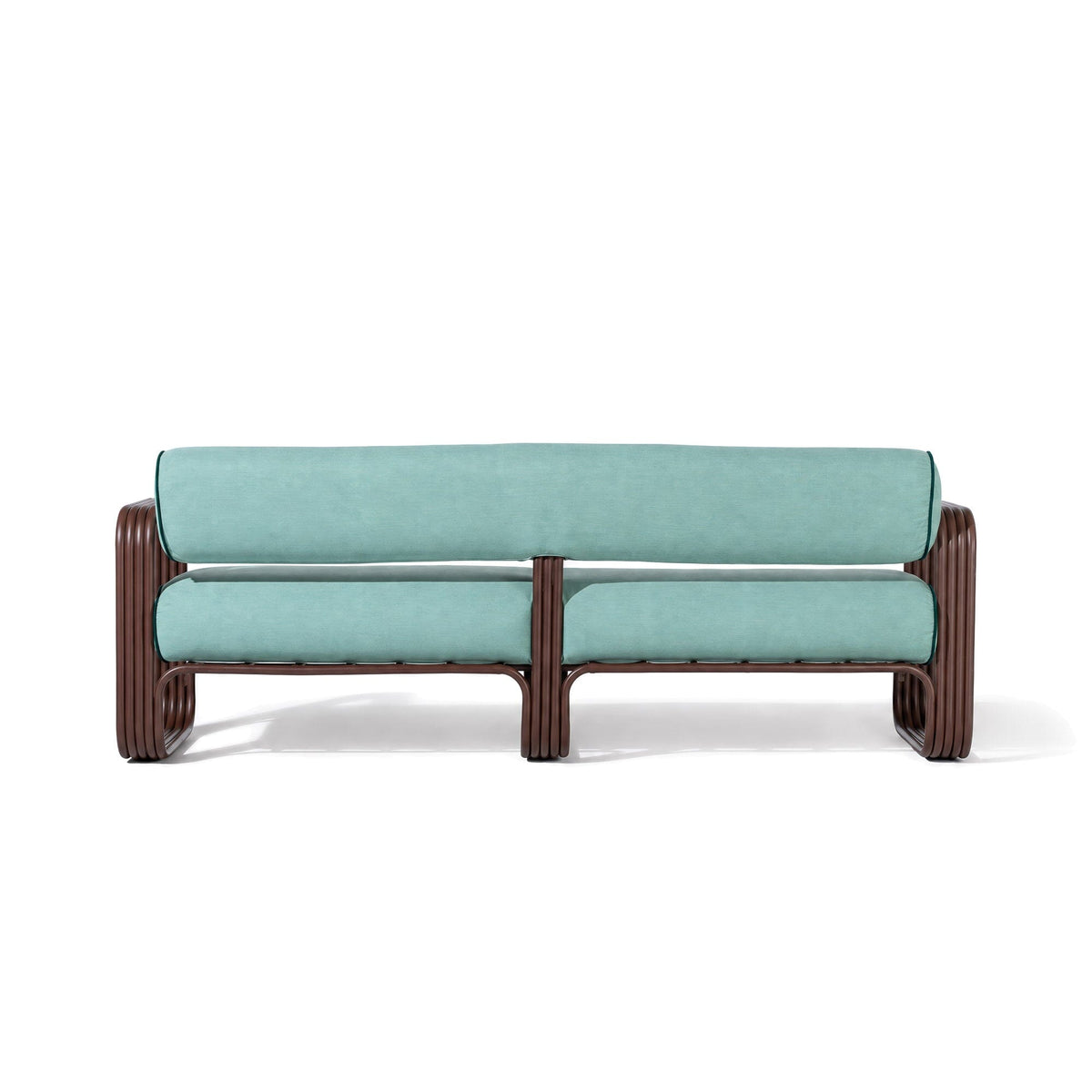 Contini Sofa in Rivie Green | Merlot Frame Contini Sofa Kit Business & Pleasure Co Aus