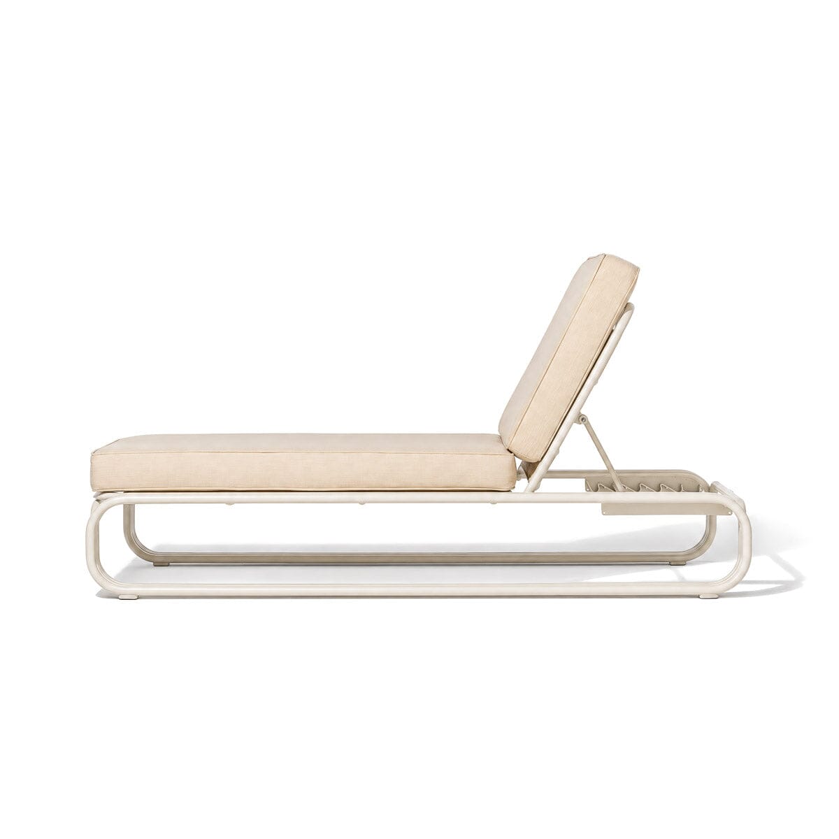 The Contini Sun Lounger in Tiki Natural | Antique White Frame Contini Sun Lounger Kit Business & Pleasure Co Aus