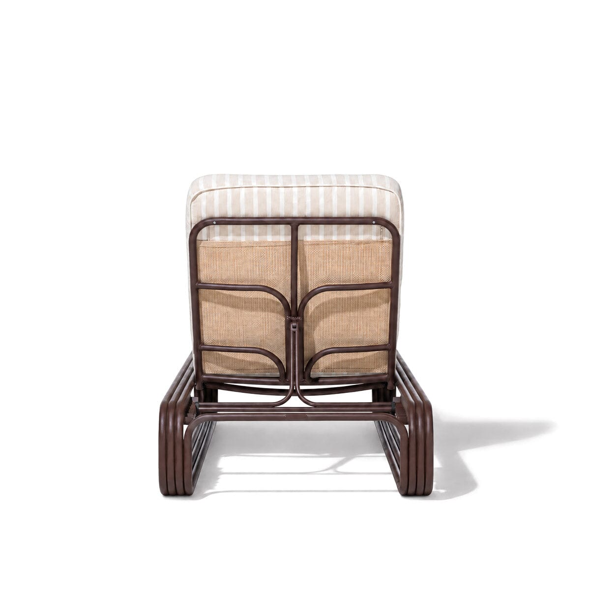 The Contini Sun Lounger in Monaco Natural Stripe | Merlot Frame Contini Sun Lounger Kit Business & Pleasure Co Aus