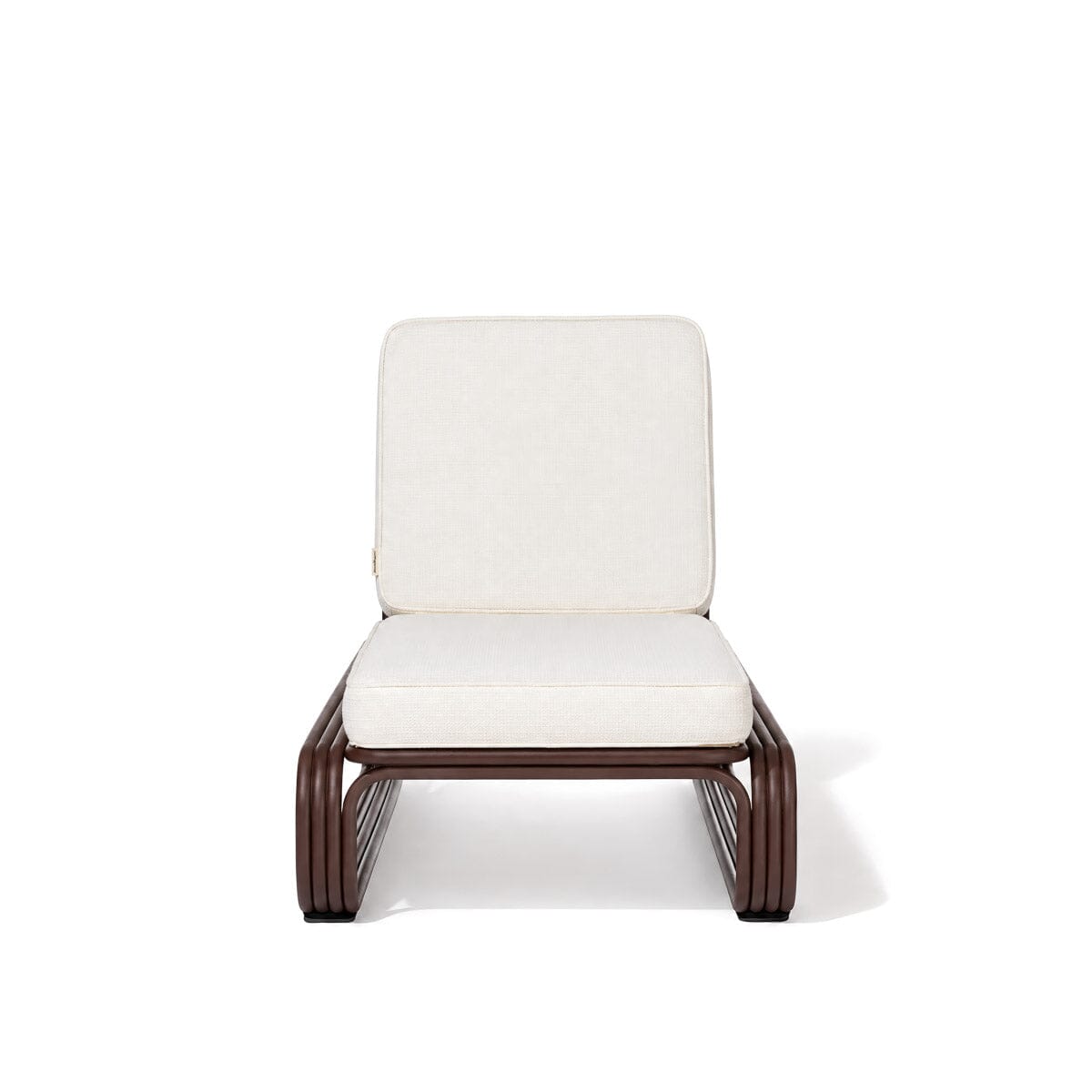 The Contini Sun Lounger in Boucle Antique White | Merlot Frame Contini Sun Lounger Kit Business & Pleasure Co Aus