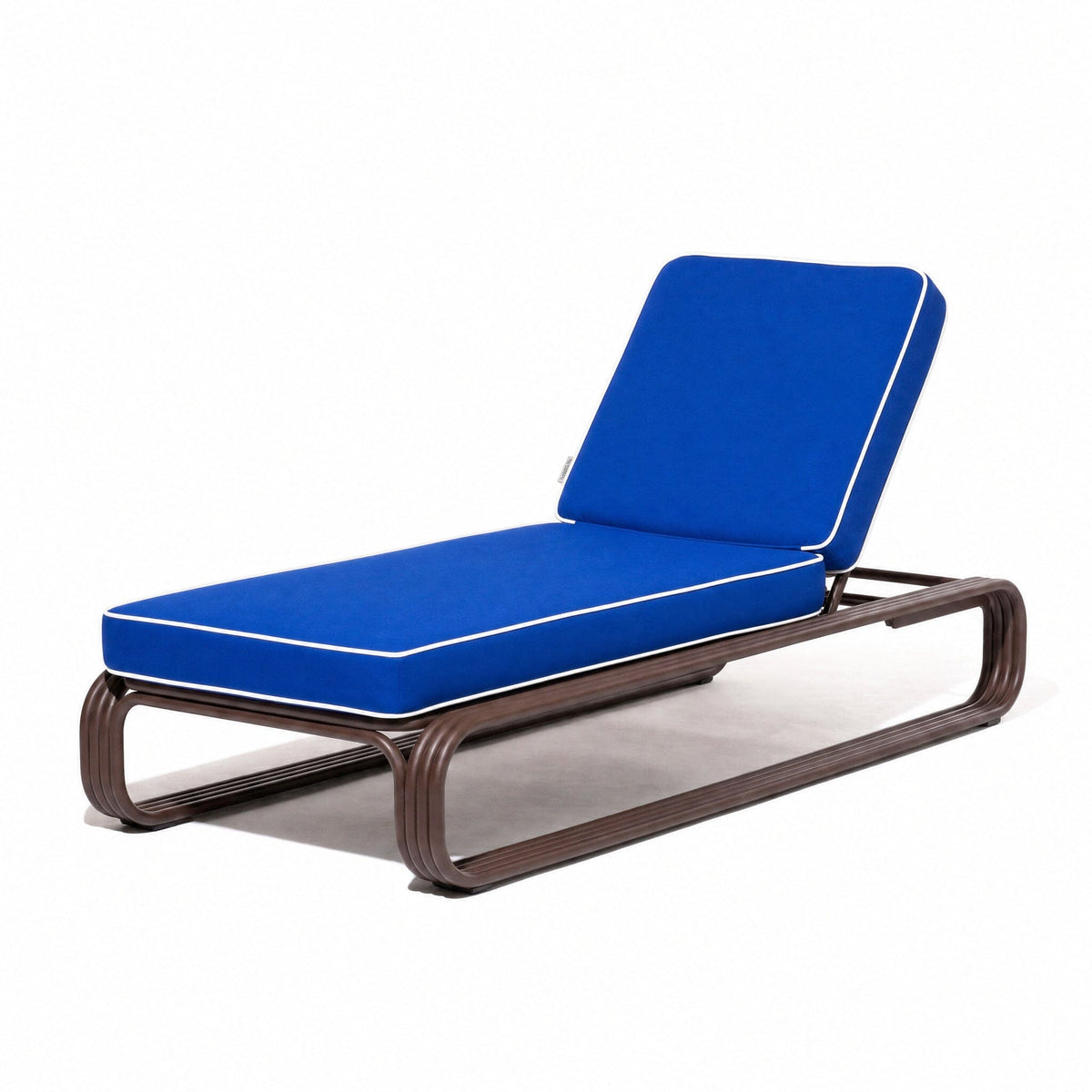 Product image of The Contini Sun Lounger in Rivie Mediterreanean Blue | Merlot Frame Contini Sun Lounger Kit Business & Pleasure Co Aus