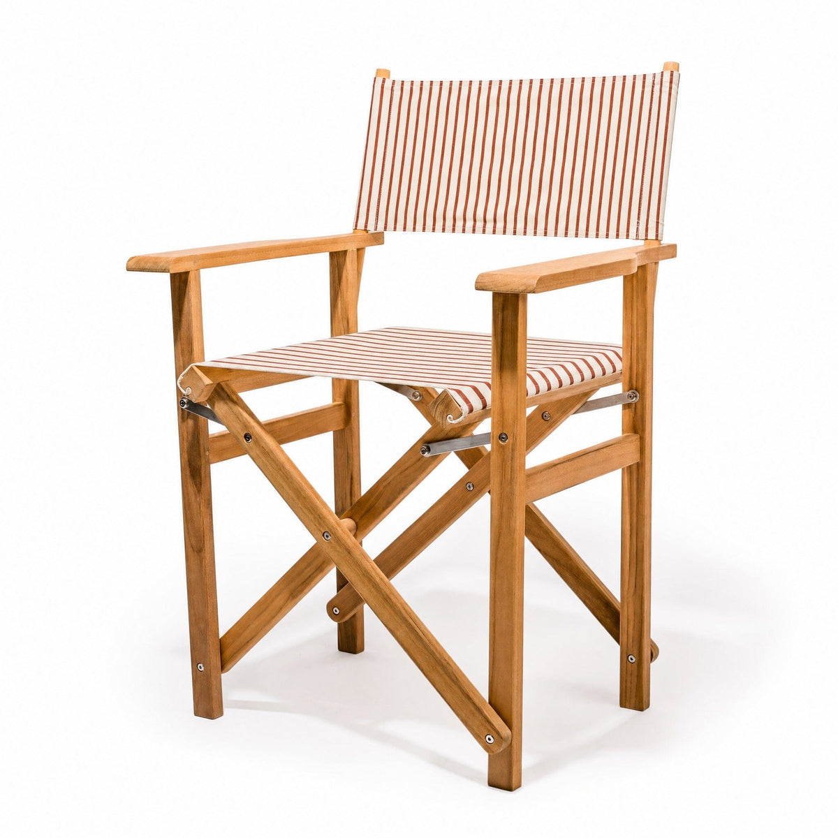 The Wes Director Chair in Monaco Les Sirenuse | Teakwood Gold Frame Wes Director Chair Kit Business & Pleasure Co.