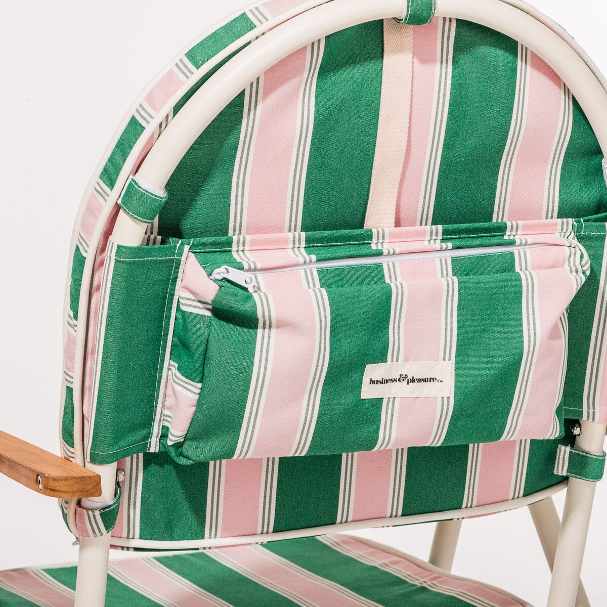 The Pam Chair - Bistro Green Stripe Pam Chair Business & Pleasure Co.