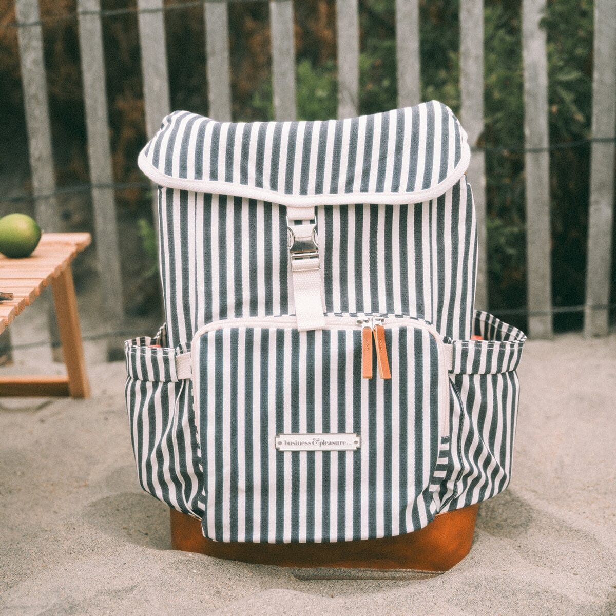 The Backpack Cooler - Laurens Navy Stripe Backpack Cooler Business & Pleasure Co Aus
