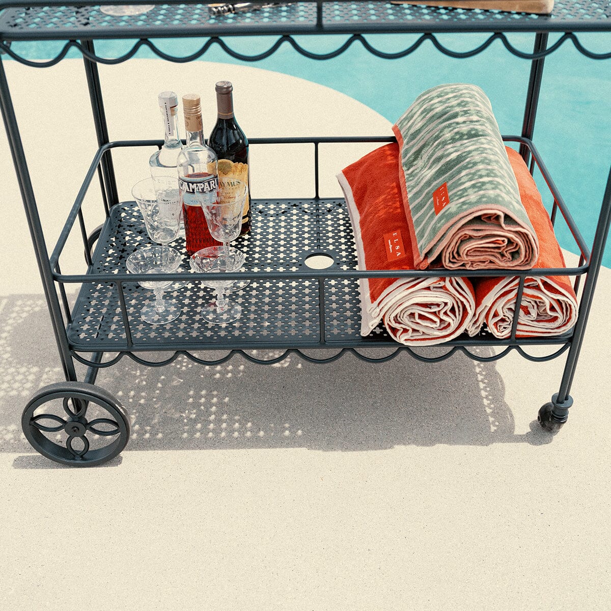 The Al Fresco Bar Cart - Vintage Black Al Fresco Bar Cart Business & Pleasure Co Aus