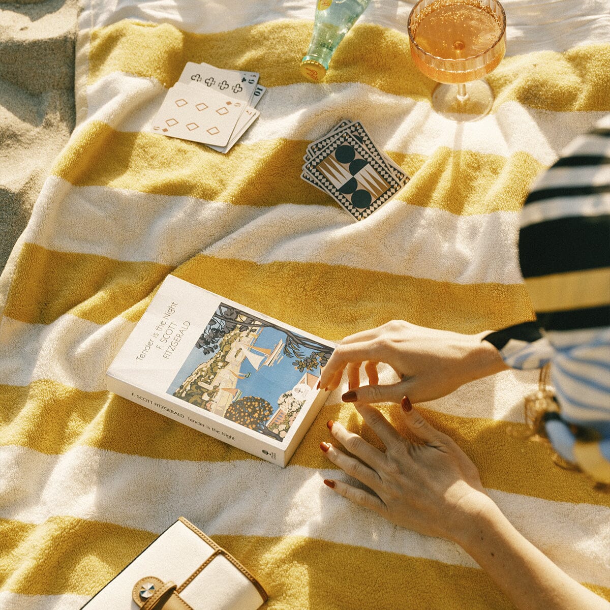 The Beach Towel - Crew Mimosa Yellow Stripe Beach Towel Business & Pleasure Co.