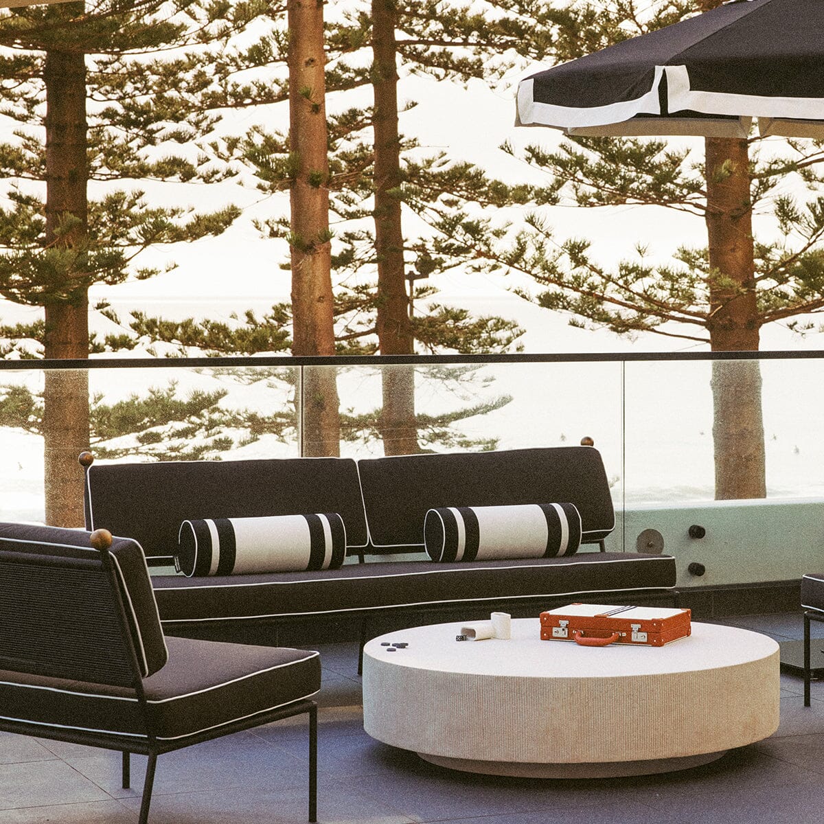 The Bolster Pillow - Coco Republic - Black White Bolster Pillow Business & Pleasure Co.