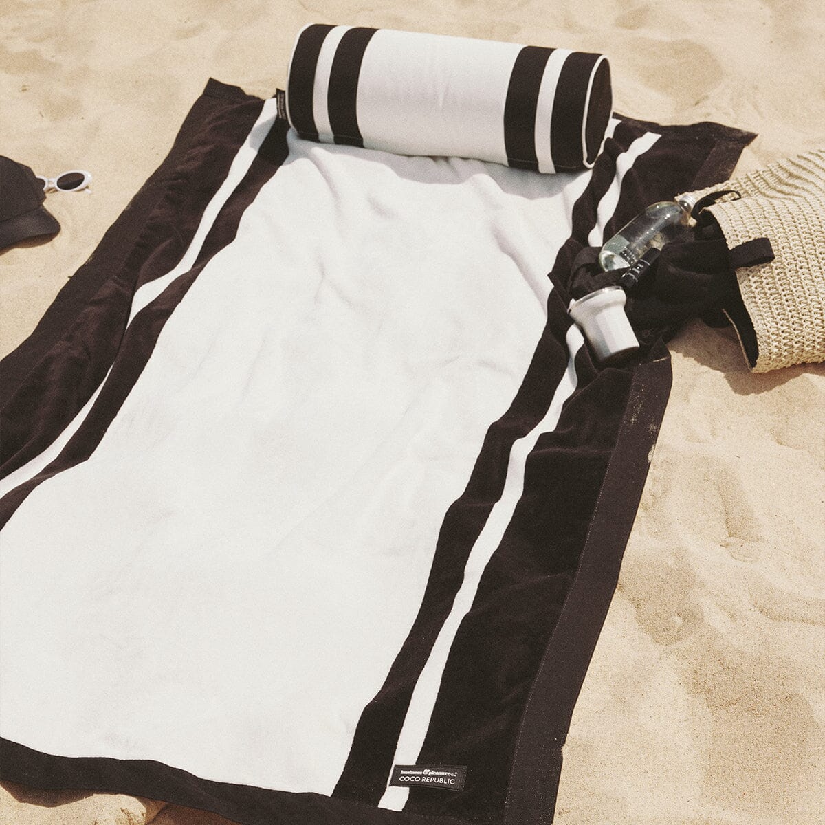 The Bolster Pillow - Coco Republic - Black White Bolster Pillow Business & Pleasure Co.