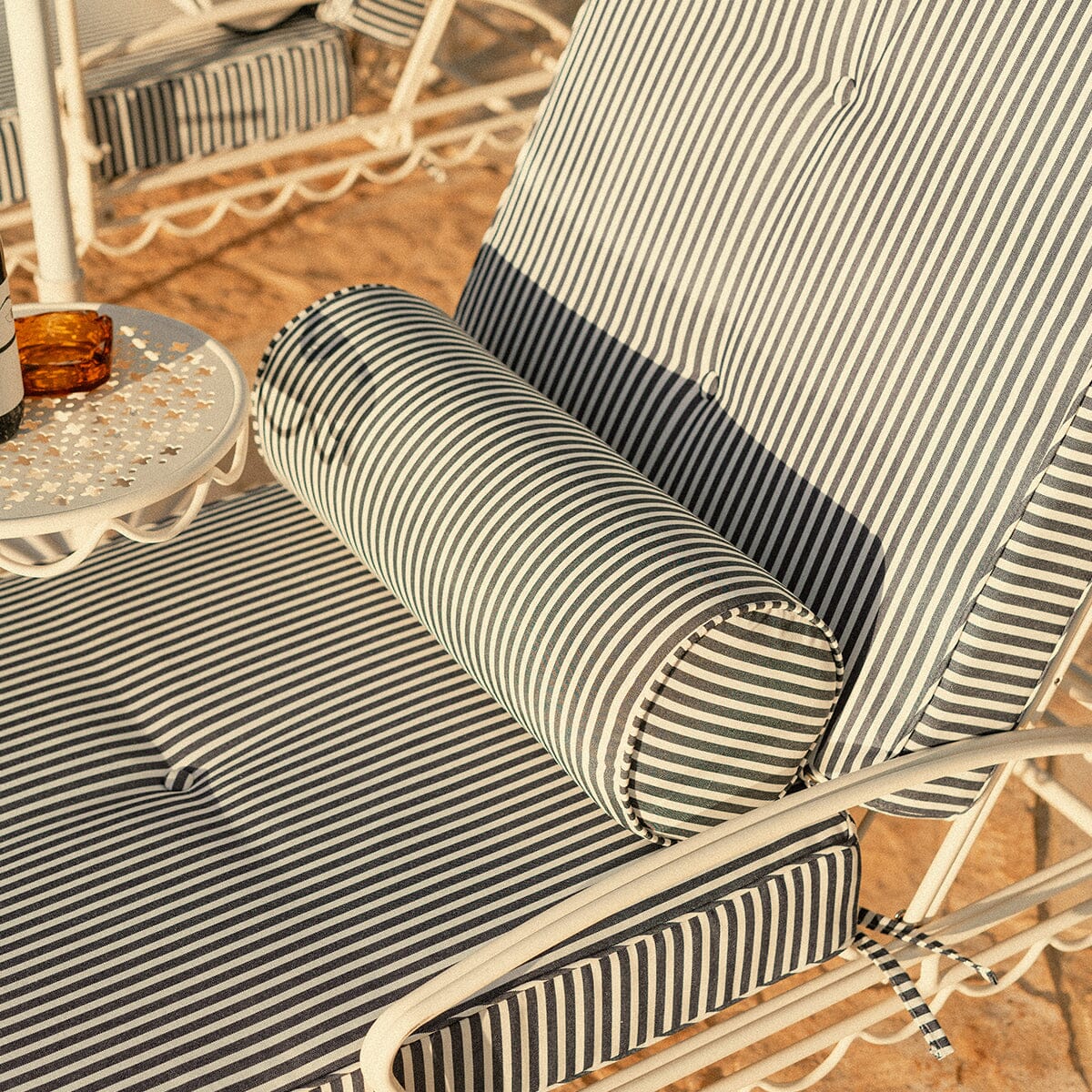 The Bolster Pillow - Laurens Navy Stripe Bolster Pillow Business & Pleasure Co Aus