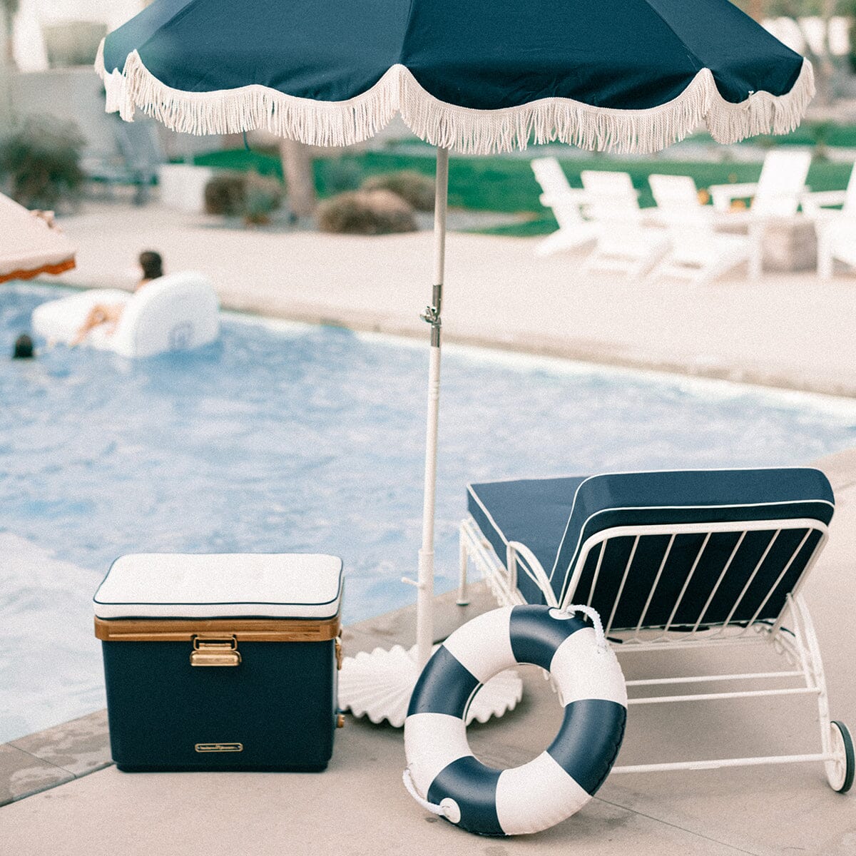 The Classic Pool Float - Large - Rivie White Pool Float Business & Pleasure Co Aus