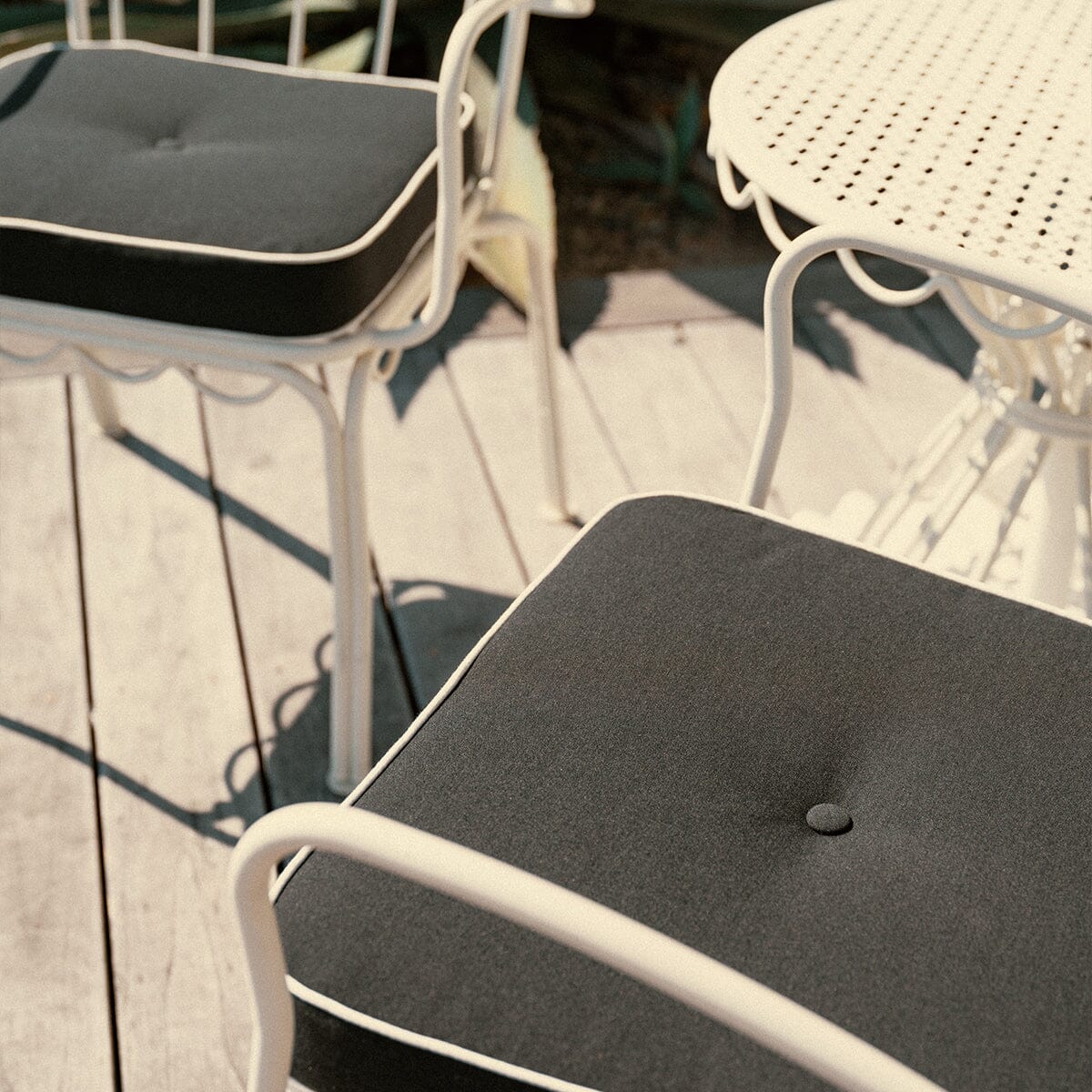 The Al Fresco Chair Cushion - Rivie Black Al Fresco Chair Cushion Business & Pleasure Co.