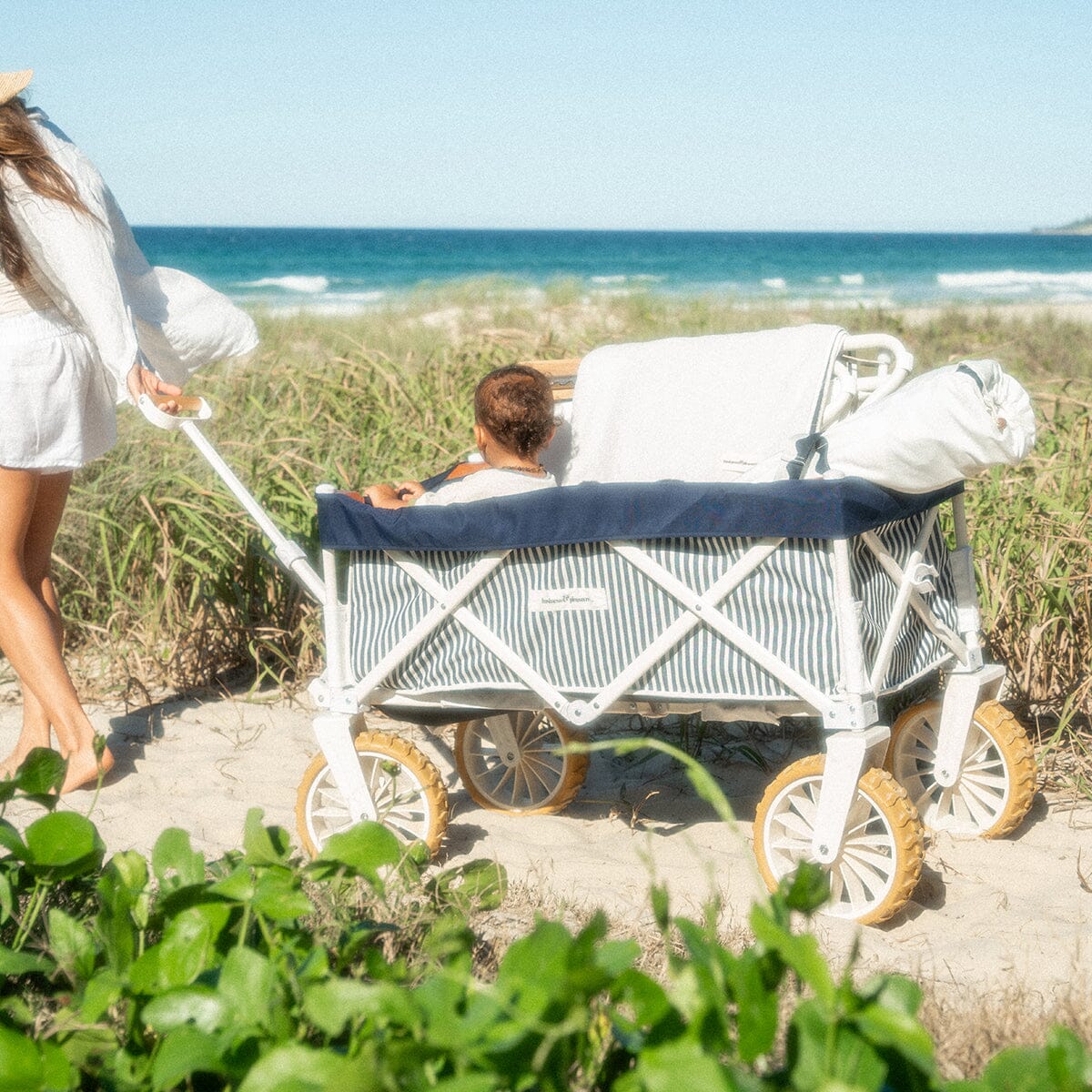 The Beach Cart - Laurens Navy Stripe Beach Cart Business & Pleasure Co Aus