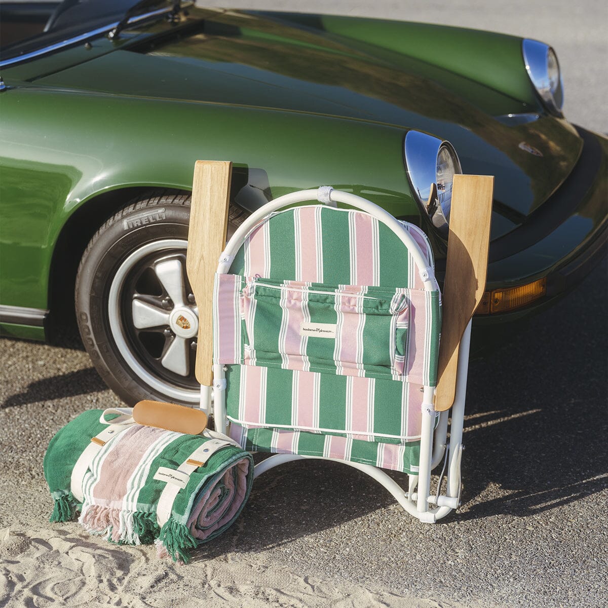 The Pam Chair - Bistro Green Stripe Pam Chair Business & Pleasure Co.