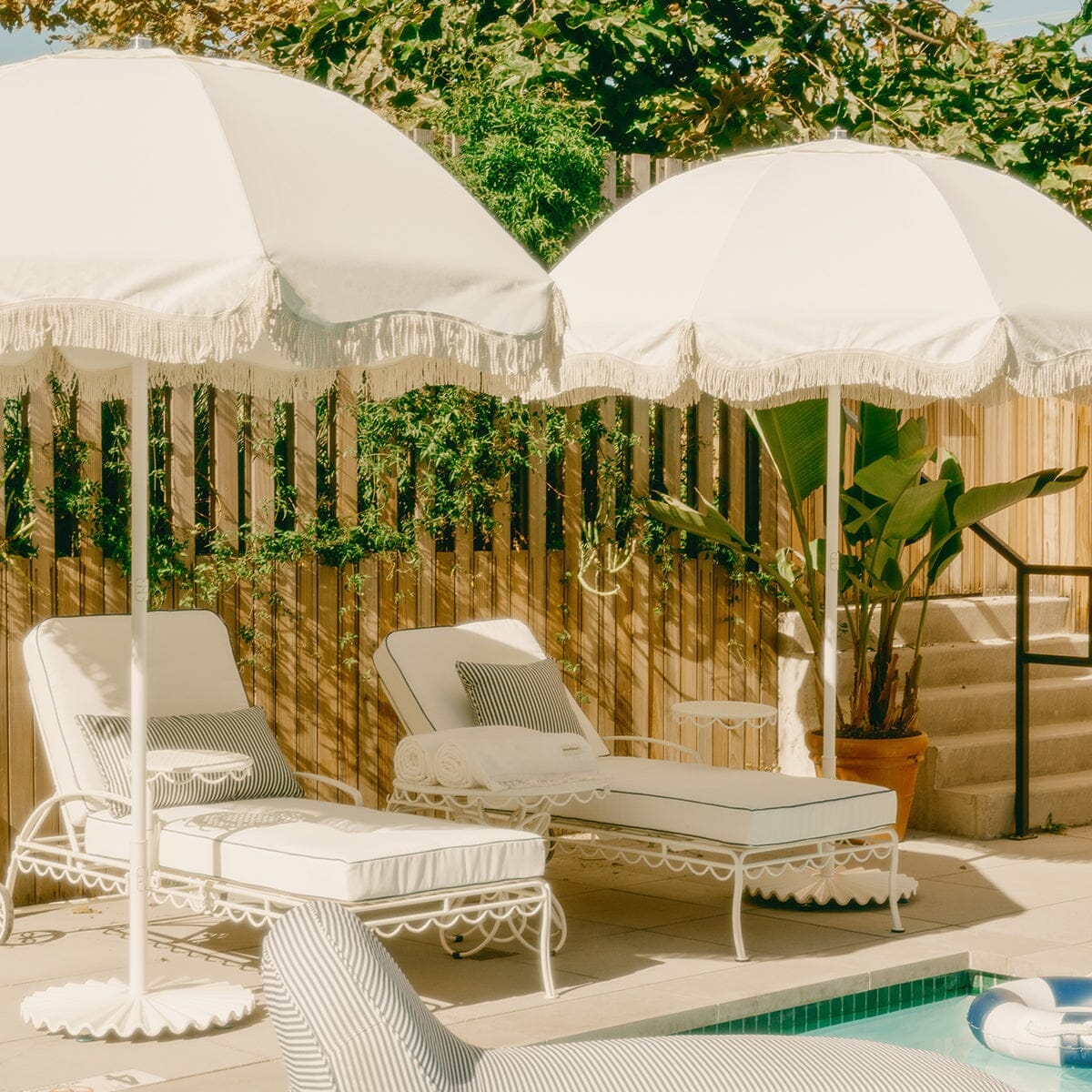 The Patio Umbrella - Antique White Patio Umbrella Business & Pleasure Co Aus