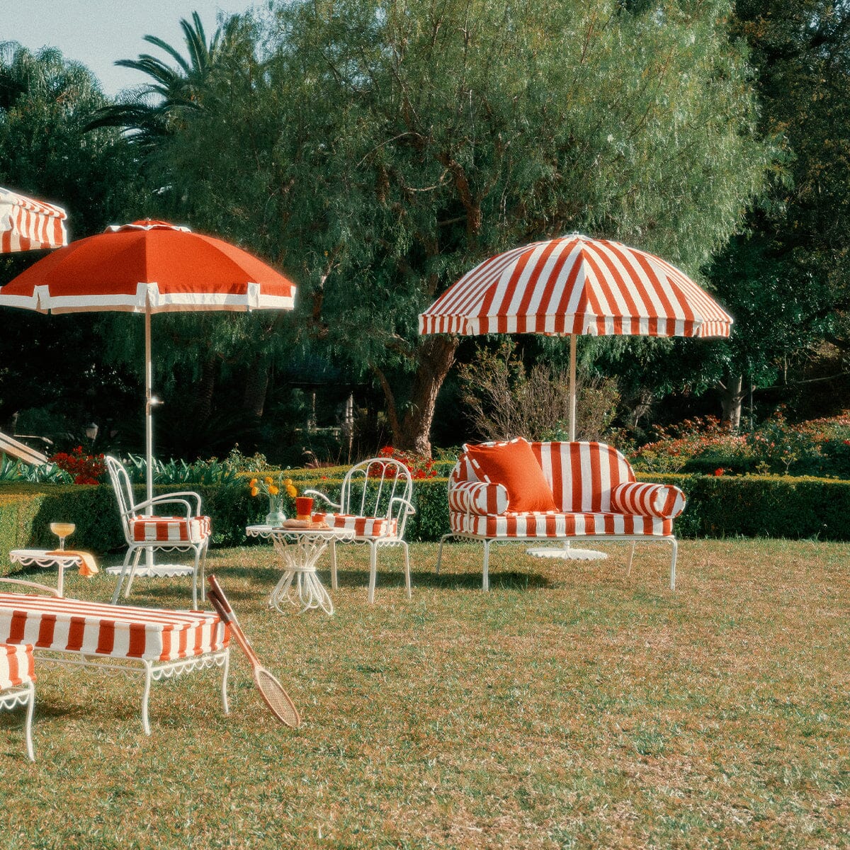The Patio Umbrella - Crew Le Sirenuse Stripe Patio Umbrella Business & Pleasure Co.