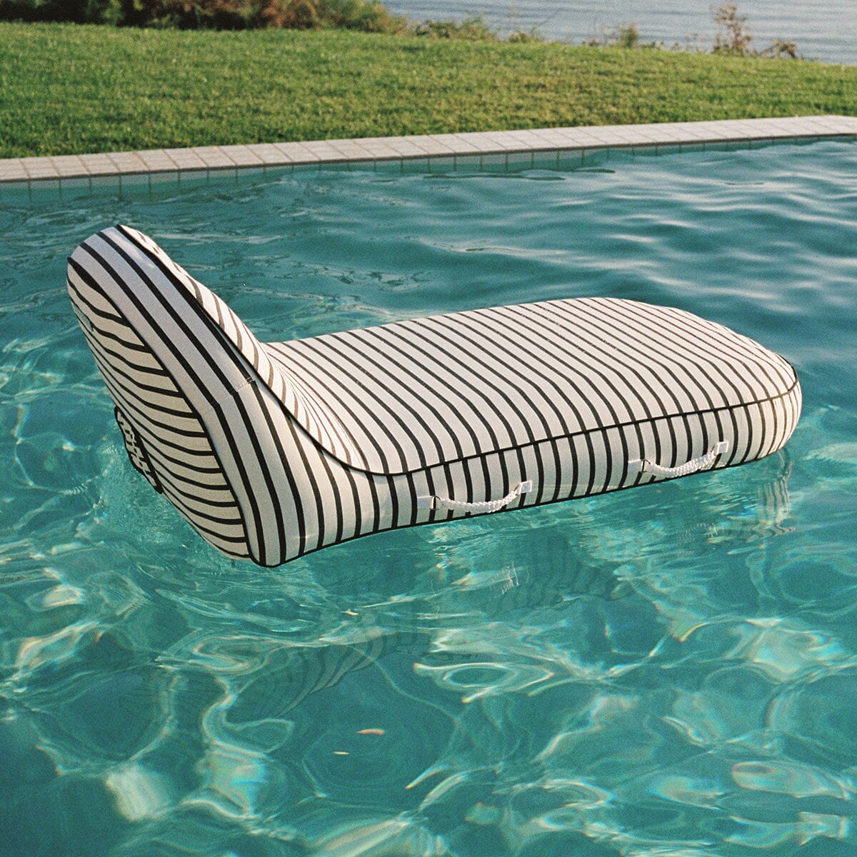The Pool Lounger - Monaco Black Stripe Pool Lounger Business & Pleasure Co.