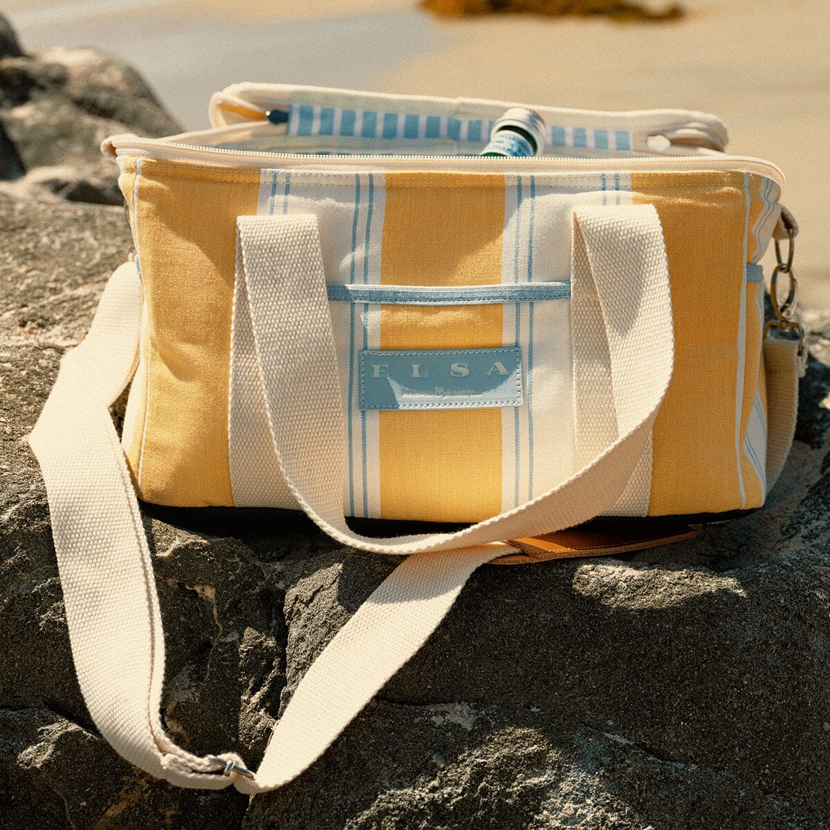 The Premium Cooler Bag - Tuuli Stripe Yellow Premium Cooler Business & Pleasure Co.
