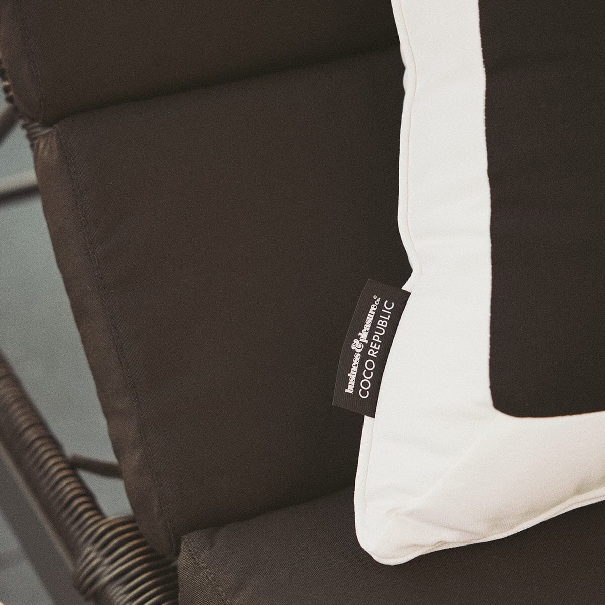 The Small Square Throw Pillow - Coco Republic - Black White Small Square Throw Business & Pleasure Co.