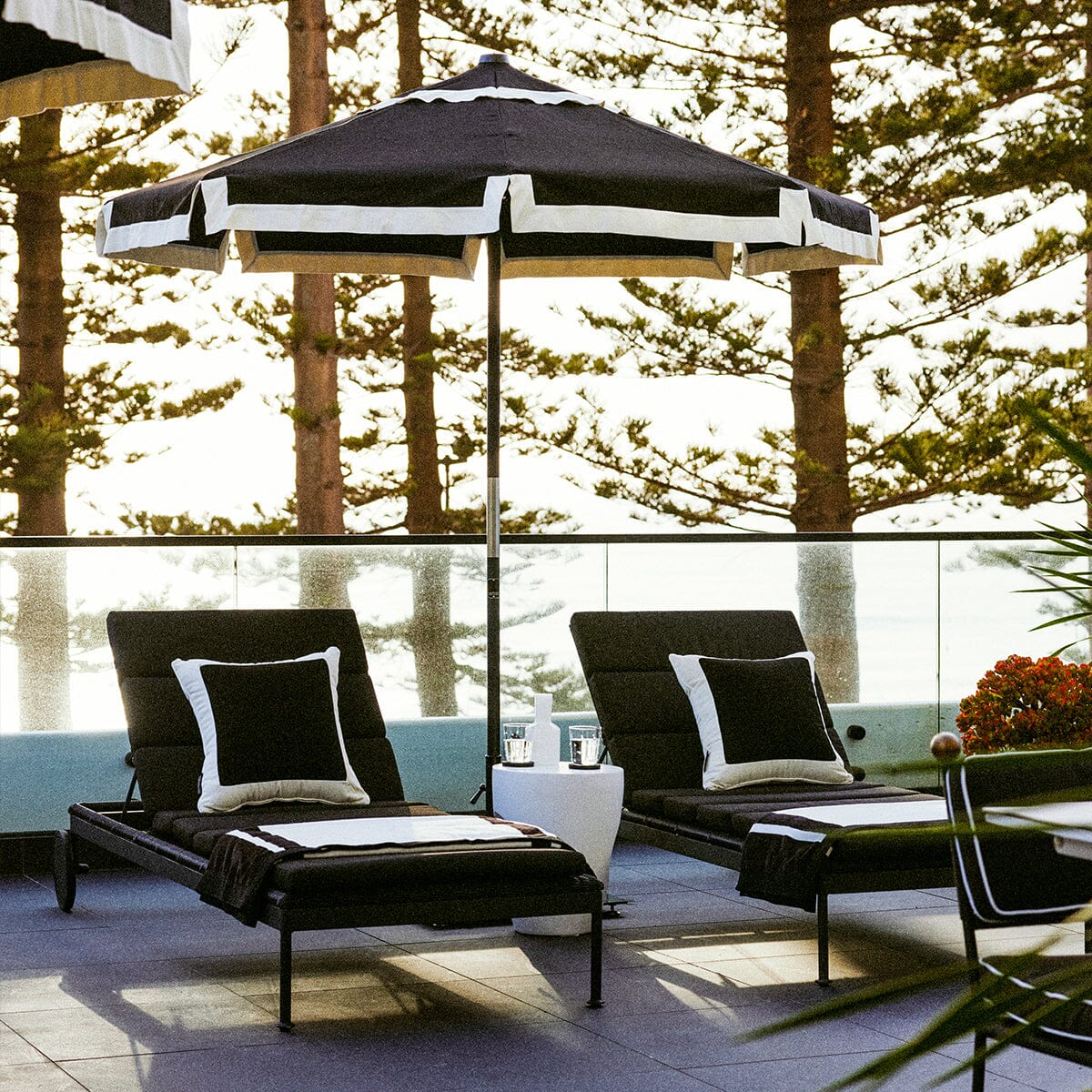 The Small Square Throw Pillow - Coco Republic - Black White Small Square Throw Business & Pleasure Co.