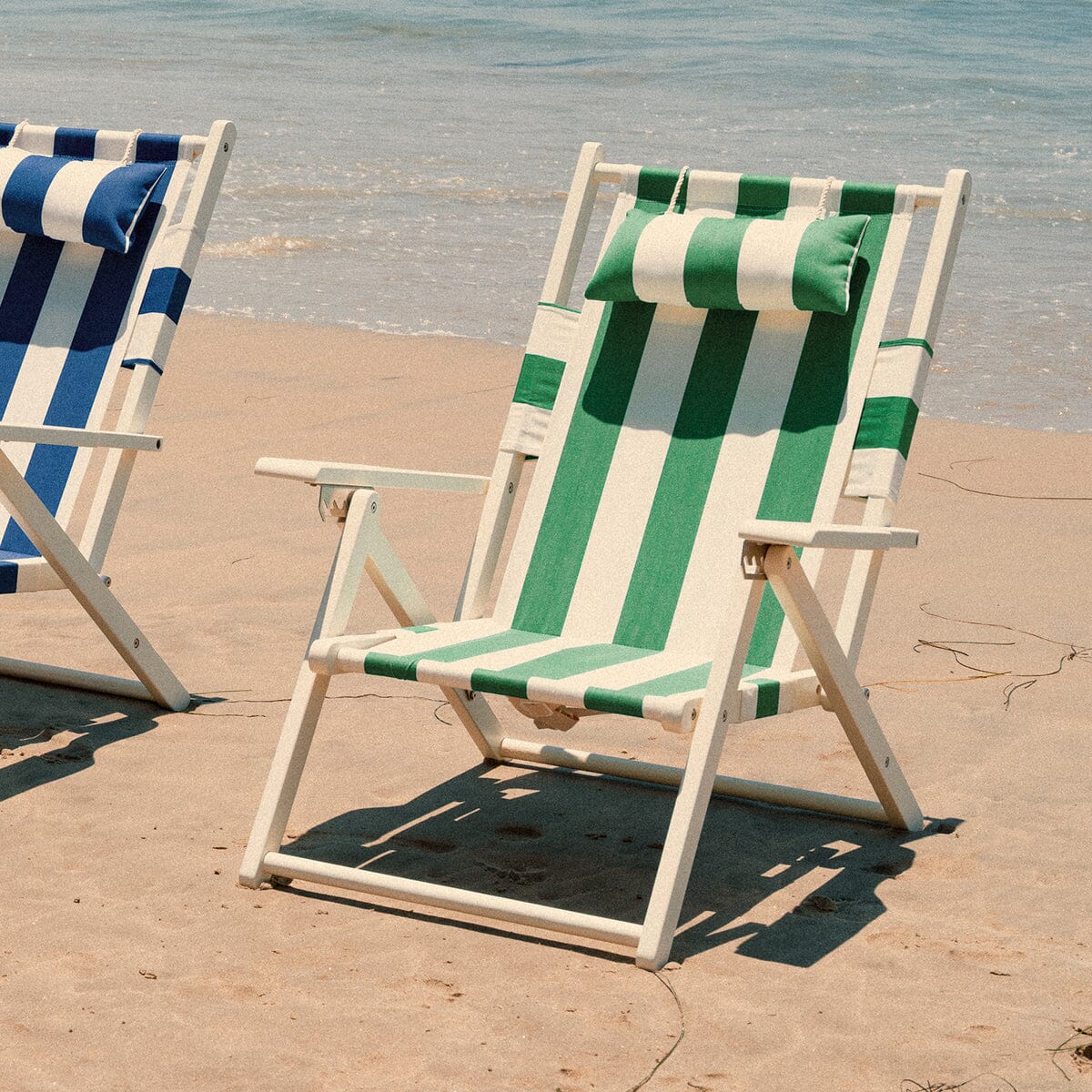 The Tommy Chair - Acacia White - Crew Canyon Green Stripe Tommy Chair Business & Pleasure Co.