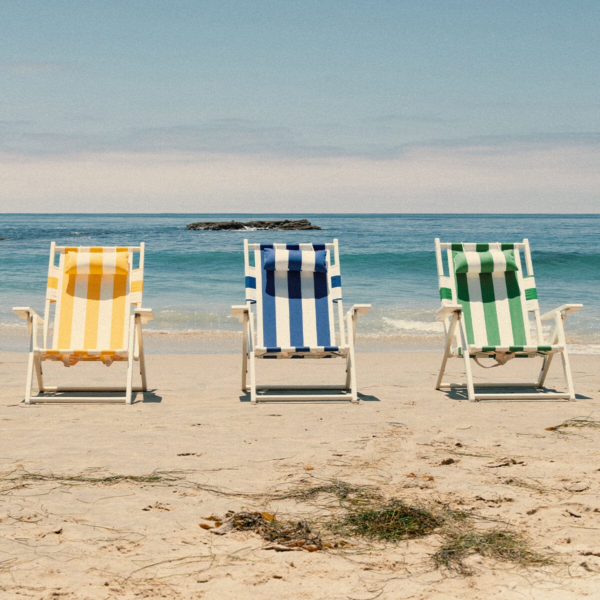 The Tommy Chair - Acacia White - Crew Canyon Green Stripe Tommy Chair Business & Pleasure Co.