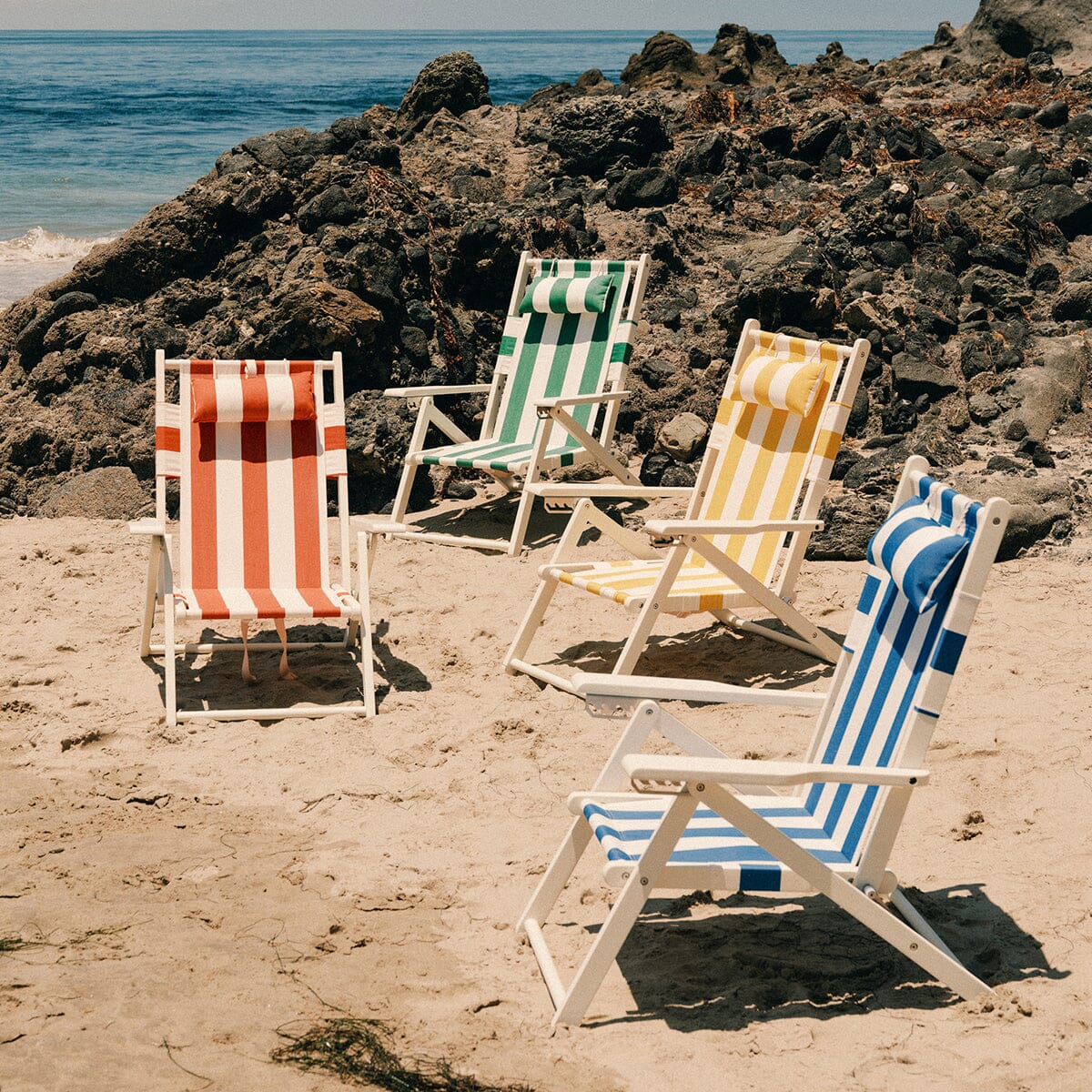 The Tommy Chair - Acacia White - Crew Le Sirenuse Stripe Tommy Chair Business & Pleasure Co.