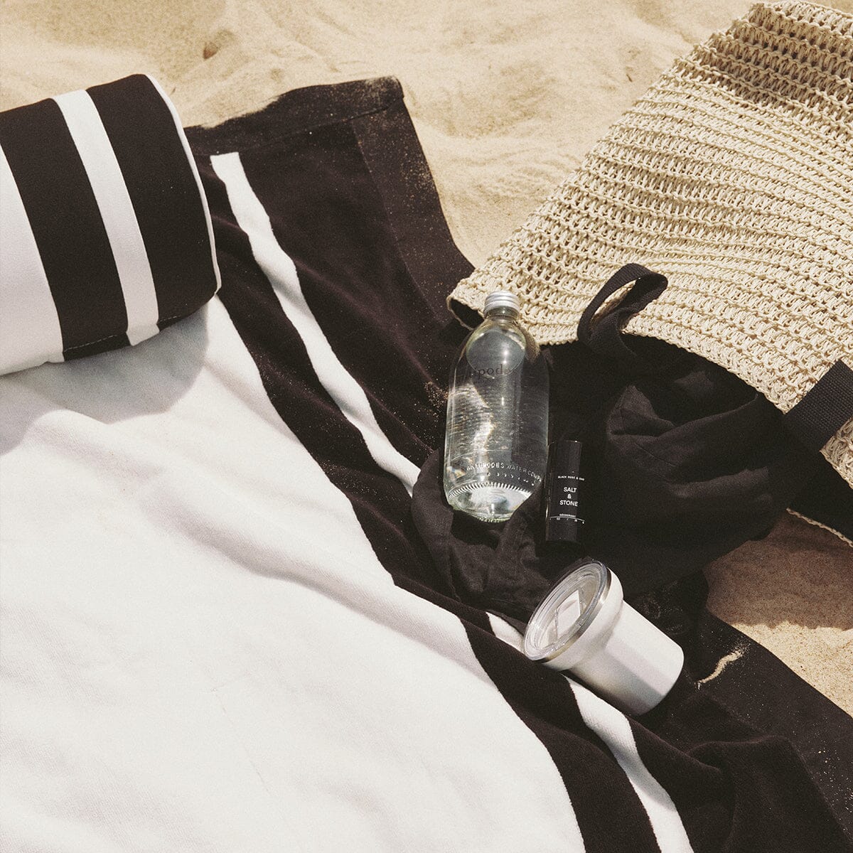 The Beach Towel - Coco Republic - Black White Beach Towel Business & Pleasure Co.