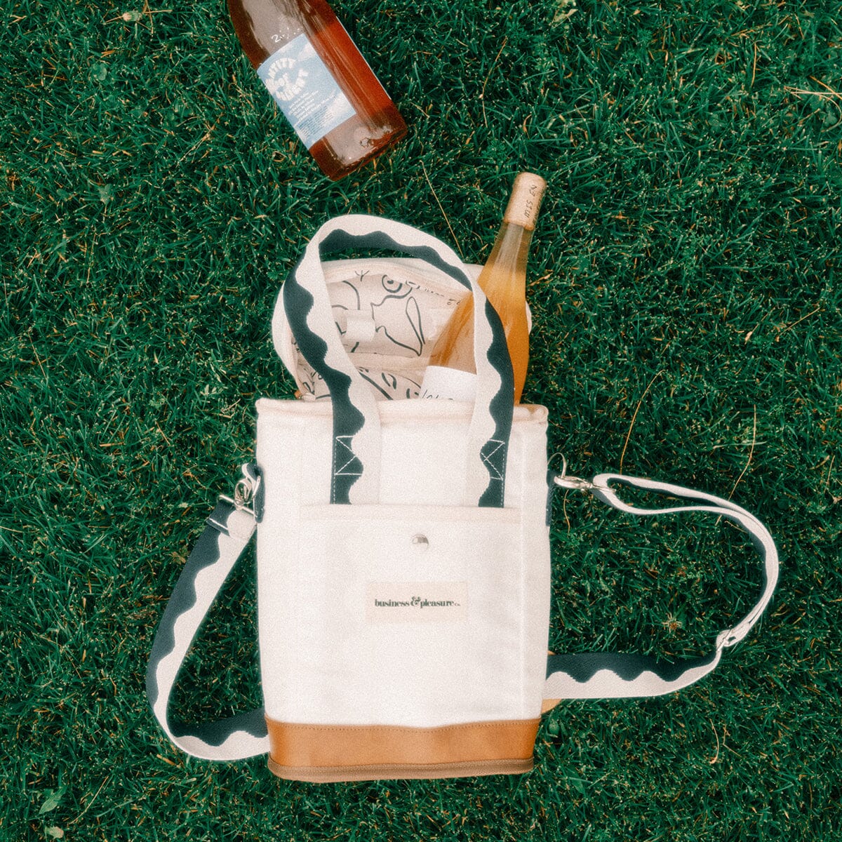 The Wine Cooler Tote Bag - Rivie White Wine Cooler Tote Bag Business & Pleasure Co Aus