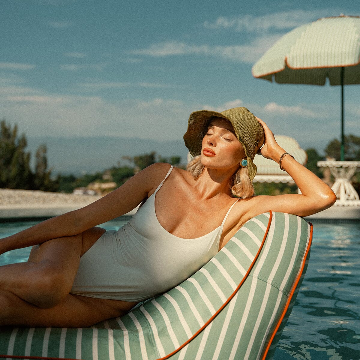 The Pool Lounger - Elsa Stripe Pool Lounger Business & Pleasure Co Aus