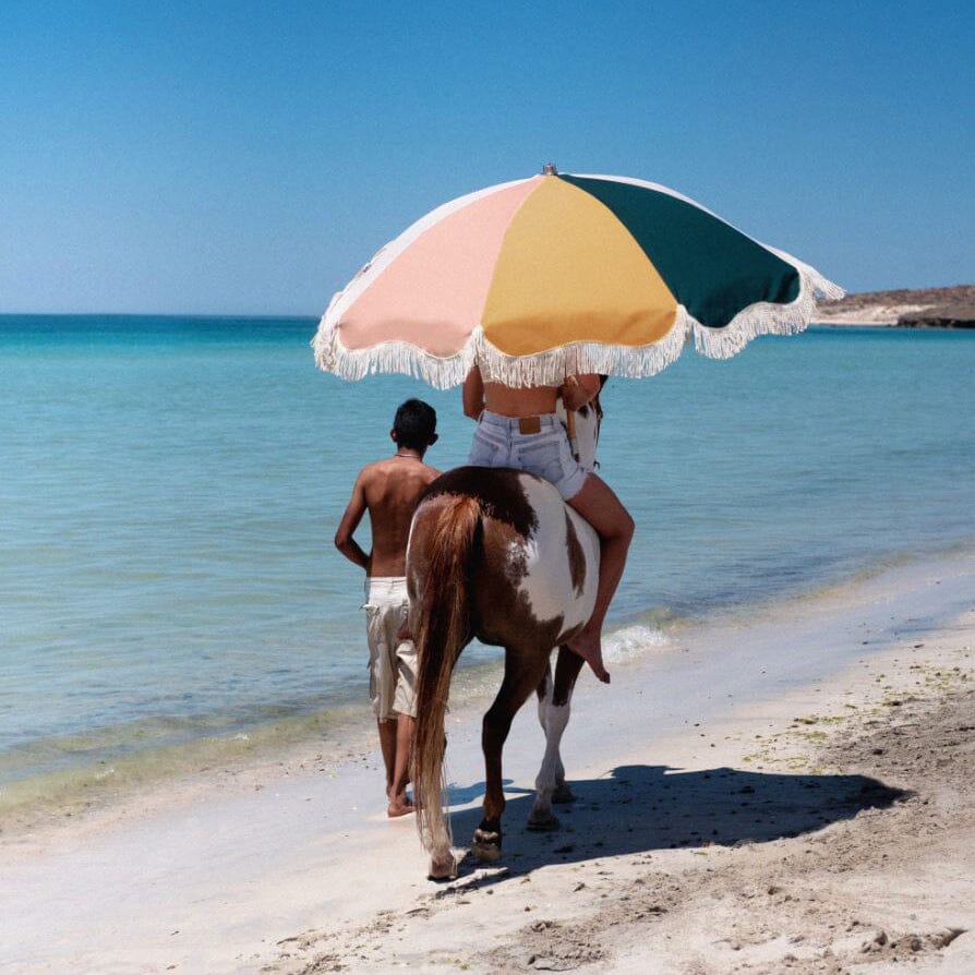 The Premium Beach Umbrella - 70's Cinque Premium Umbrella Business & Pleasure Co.