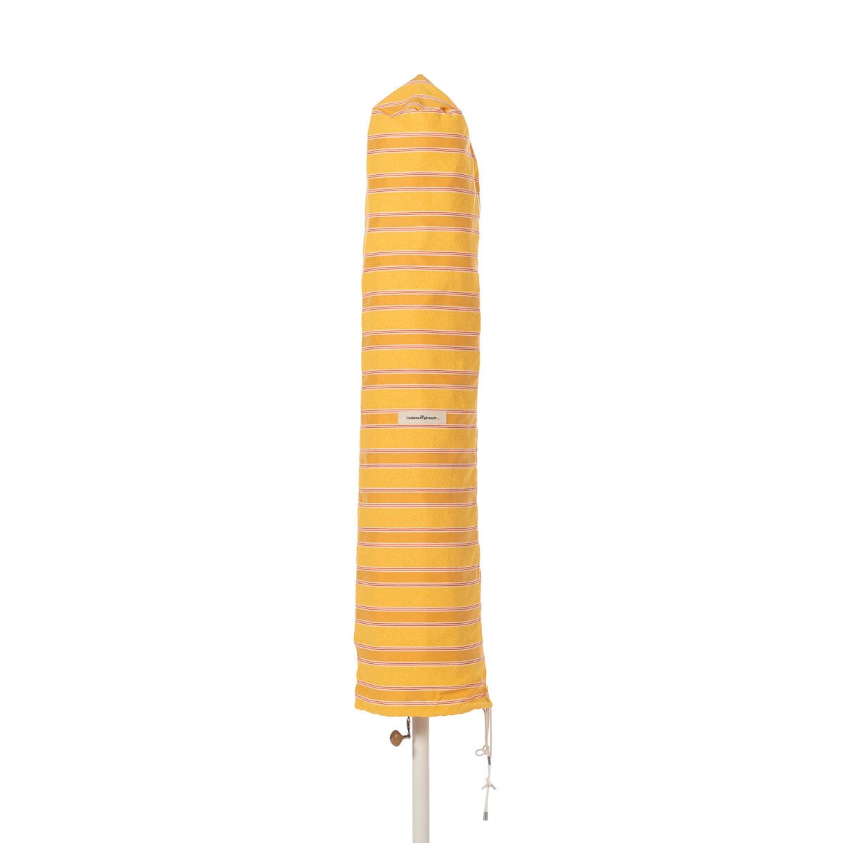 Resort Market Umbrella | Bistro Papaya Stripe & Antique White Frame Resort Market Umbrella Kit Business & Pleasure Co Aus