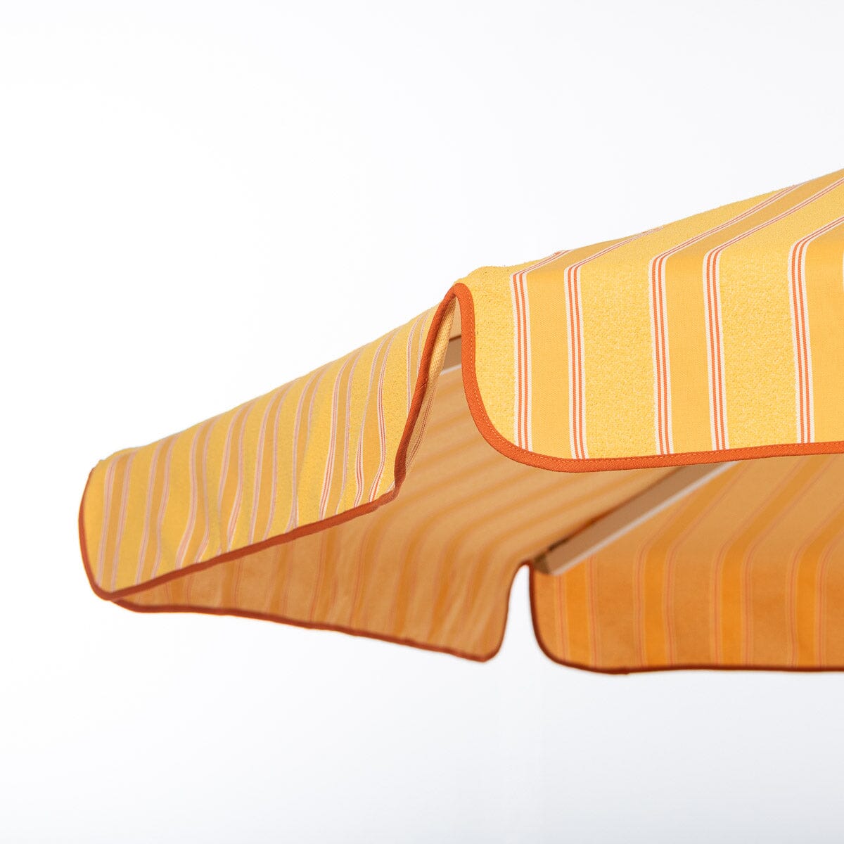 Resort Market Umbrella | Bistro Papaya Stripe & Antique White Frame Resort Market Umbrella Kit Business & Pleasure Co Aus