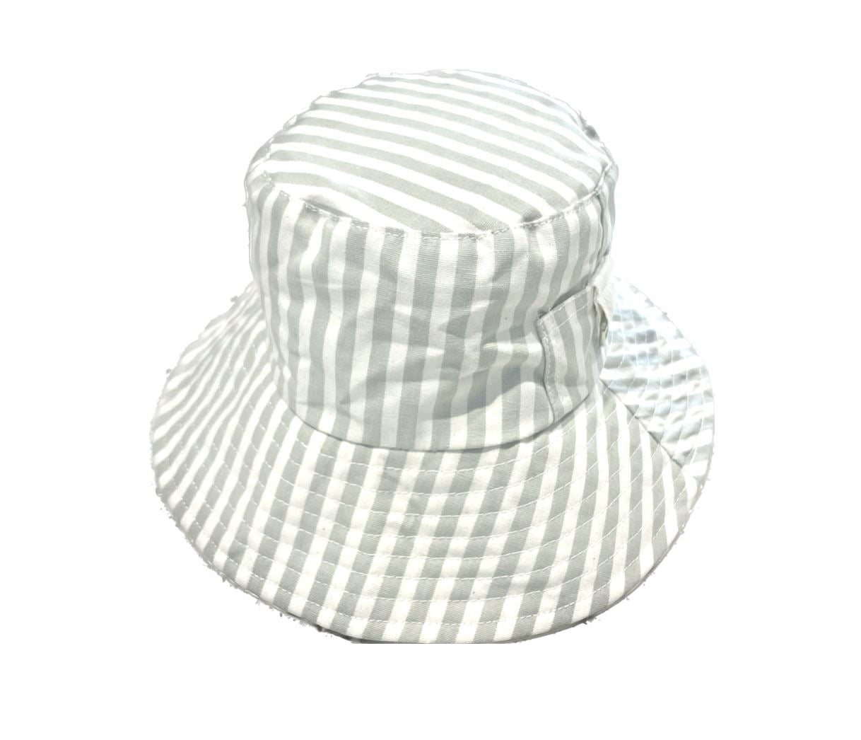 The Bucket Hat - Lauren's Sage Stripe Bucket Hat Business & Pleasure Co