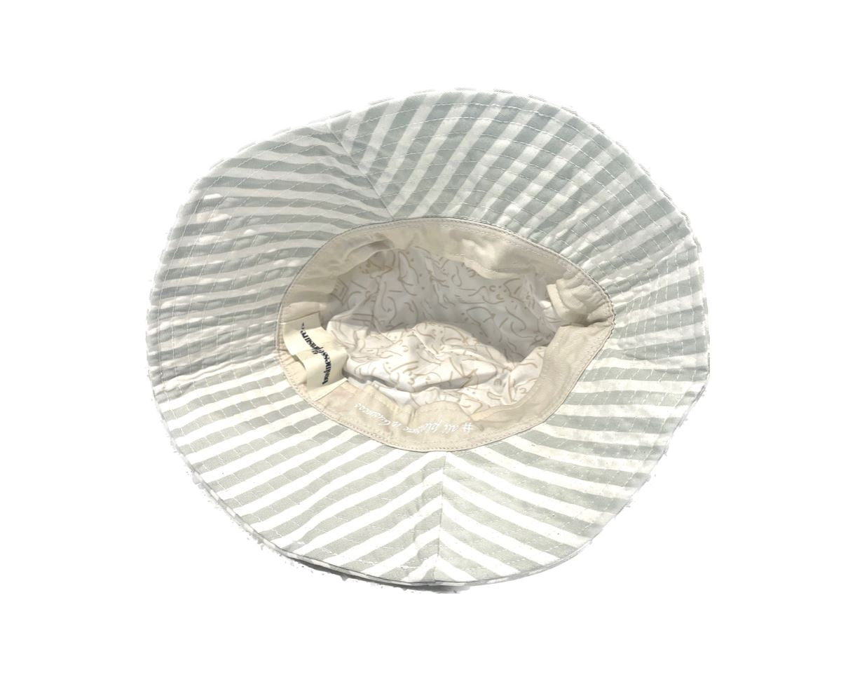 The Bucket Hat - Lauren's Sage Stripe Bucket Hat Business & Pleasure Co