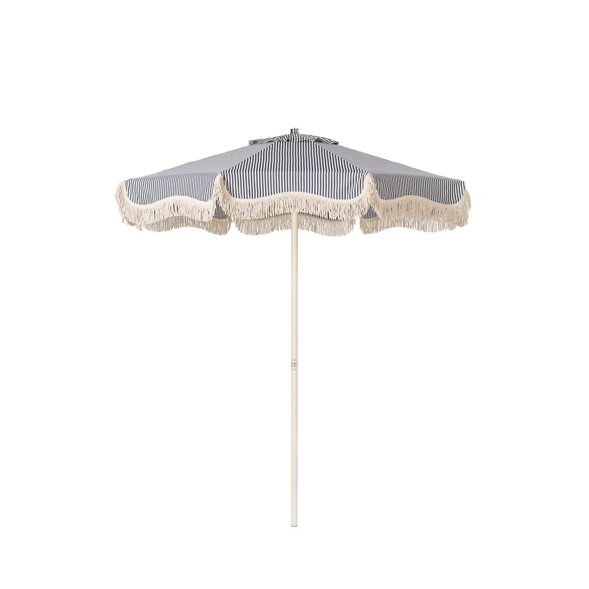 Product image of Terrace Umbrella in Lauren's Navy Stripe | Antique White Frame Terrace Umbrella Kit Business & Pleasure Co Aus 7'
