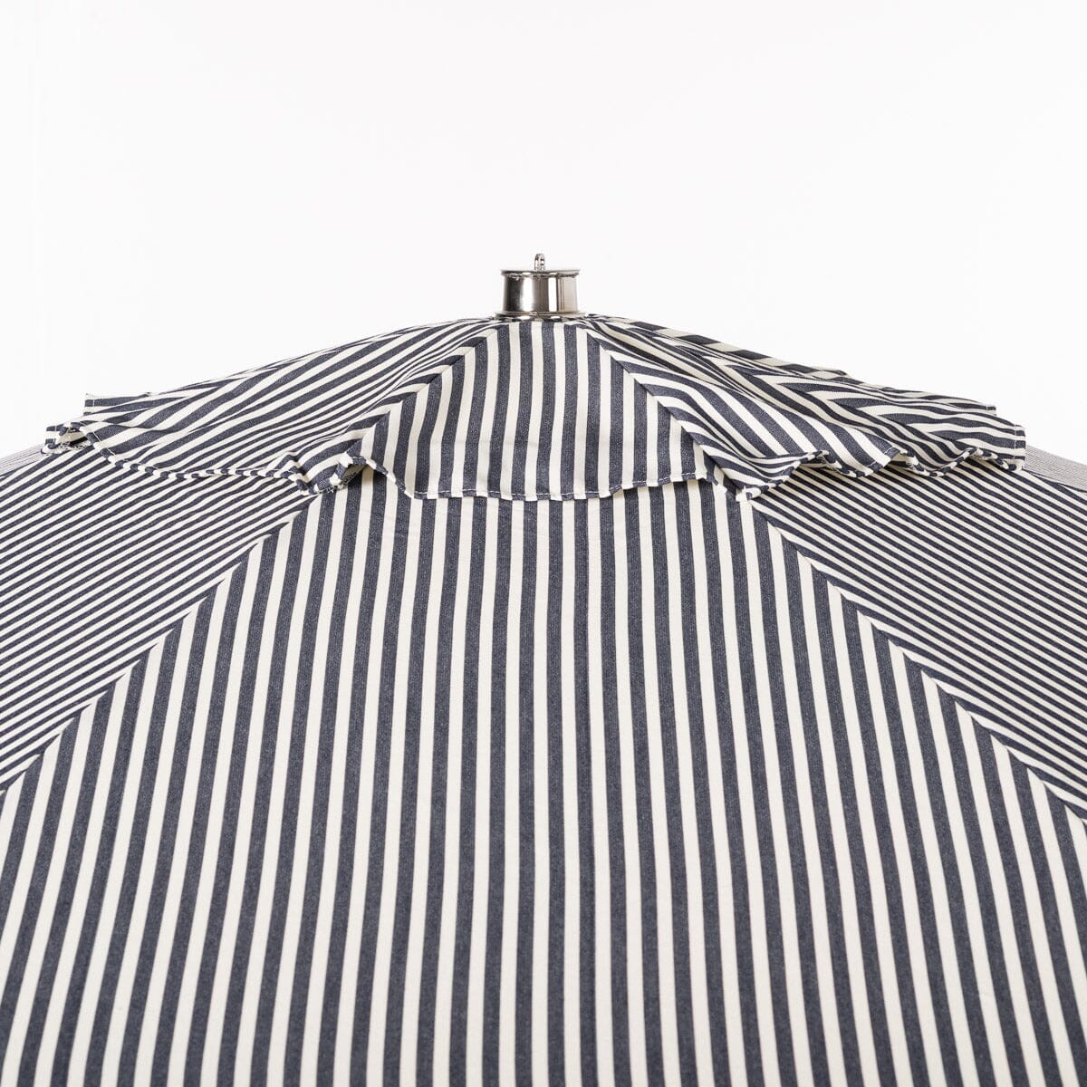 Terrace Umbrella in Lauren's Navy Stripe | Antique White Frame Terrace Umbrella Kit Business & Pleasure Co Aus