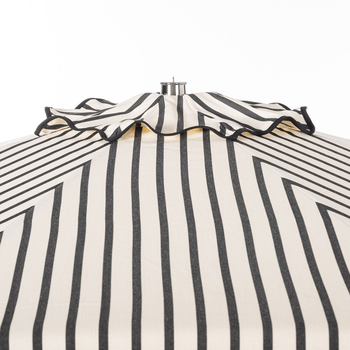 Terrace Umbrella in Monaco Black Stripe | Antique White Frame Terrace Umbrella Kit Business & Pleasure Co Aus