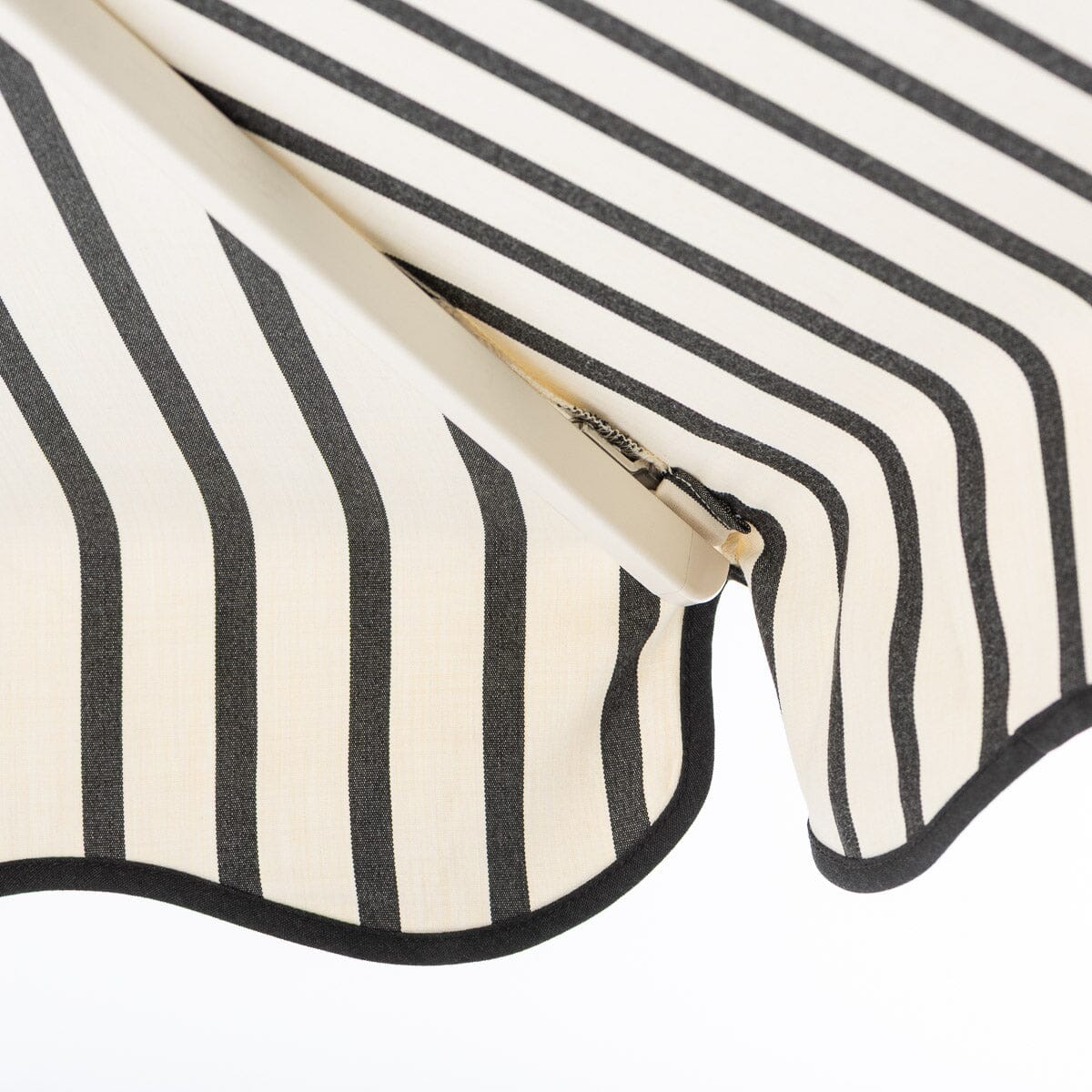 Terrace Umbrella in Monaco Black Stripe | Antique White Frame Terrace Umbrella Kit Business & Pleasure Co Aus