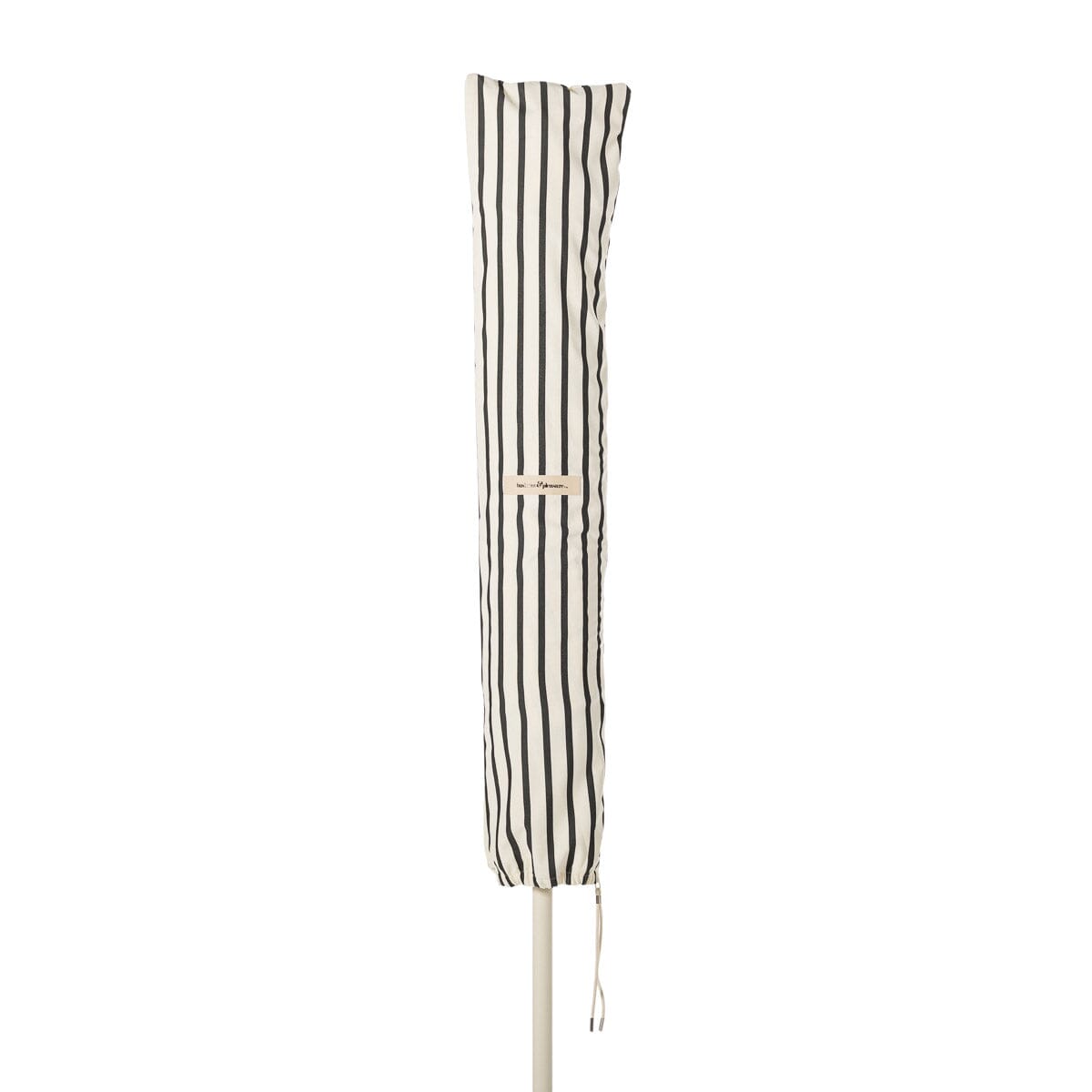 Terrace Umbrella in Monaco Black Stripe | Antique White Frame Terrace Umbrella Kit Business & Pleasure Co Aus