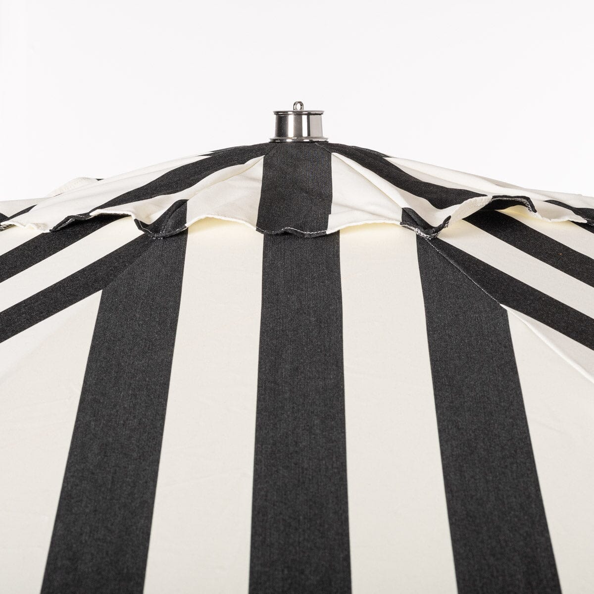 Terrace Umbrella in Crew Vintage Black Stripe | Antique White Frame Terrace Umbrella Kit Business & Pleasure Co Aus