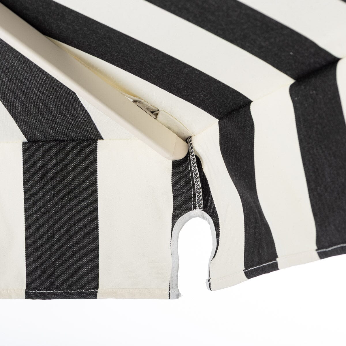 Terrace Umbrella in Crew Vintage Black Stripe | Antique White Frame Terrace Umbrella Kit Business & Pleasure Co Aus