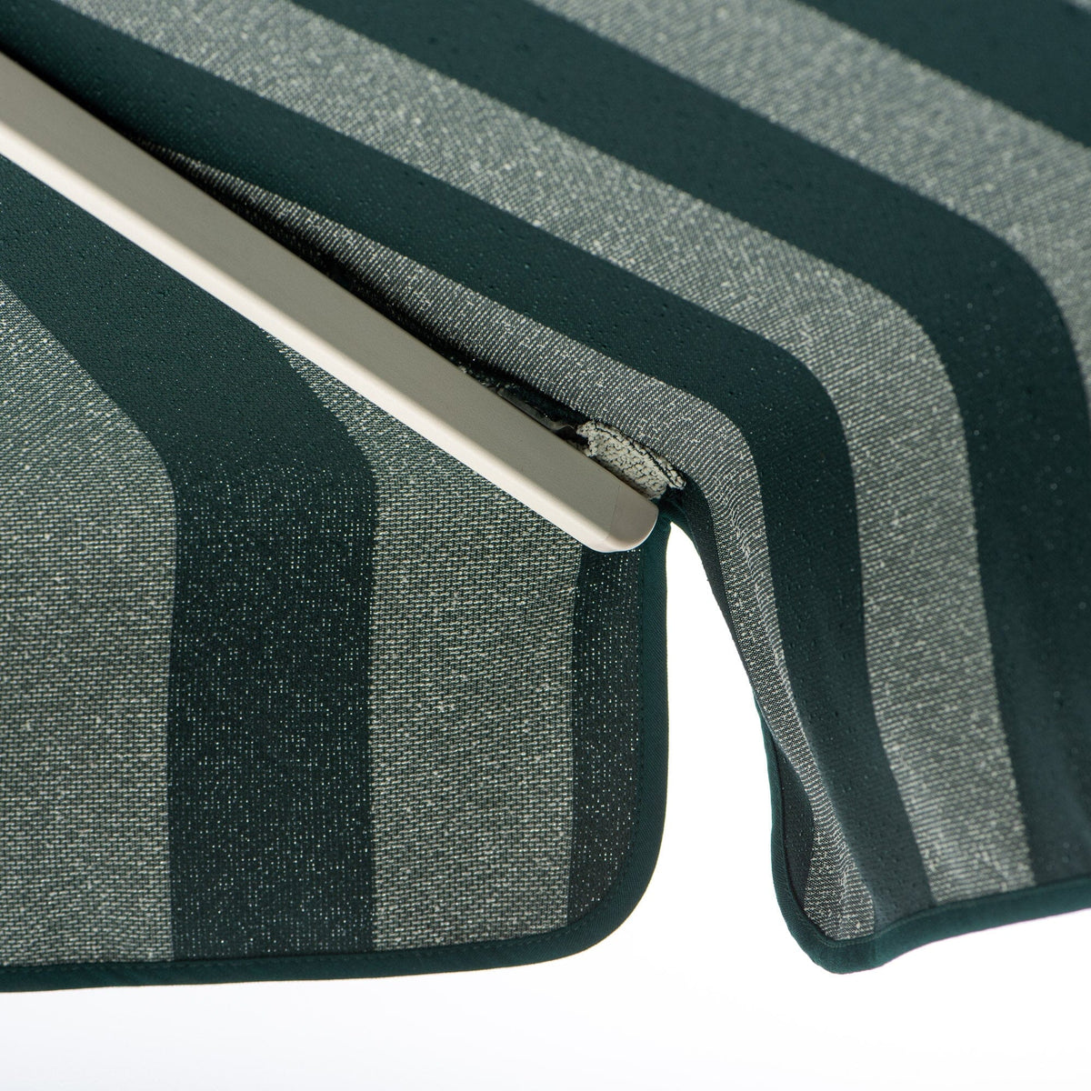 Terrace Umbrella in Terry Green Stripe | Antique White Frame Terrace Umbrella Kit Business & Pleasure Co Aus