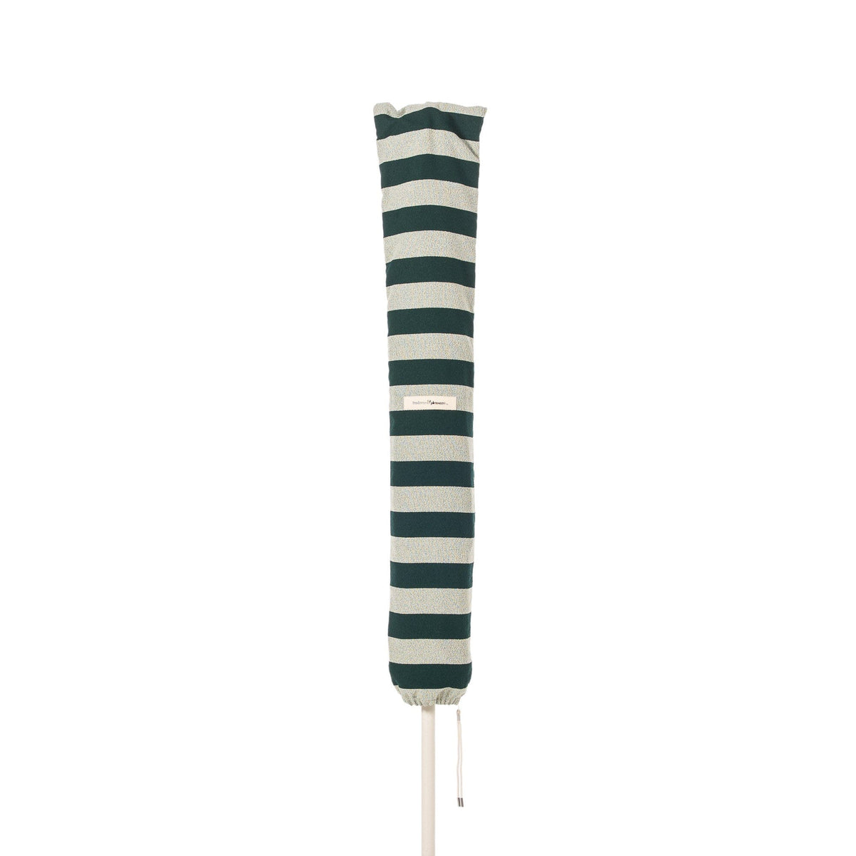 Terrace Umbrella in Terry Green Stripe | Antique White Frame Terrace Umbrella Kit Business & Pleasure Co Aus