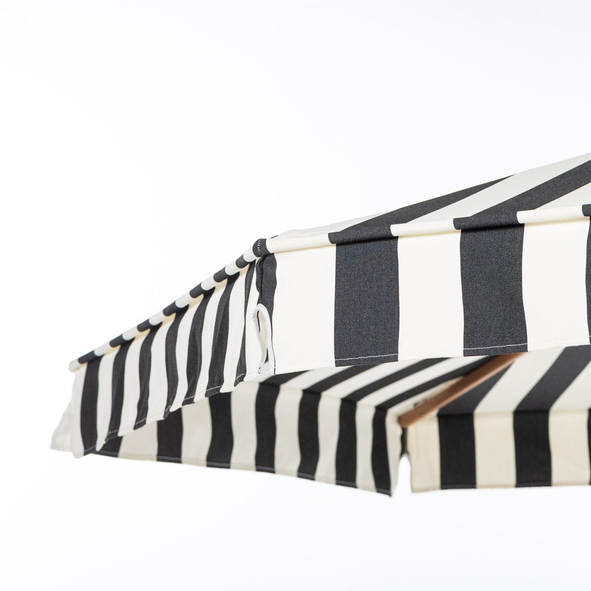 Terrace Umbrella in Crew Vintage Black Stripe | Transfer Teak Frame Terrace Umbrella Kit Business & Pleasure Co Aus