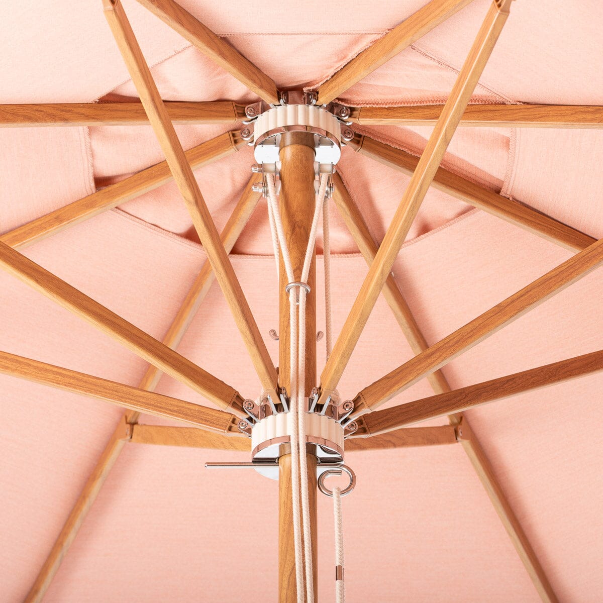 Terrace Umbrella in Rivie Pink | Transfer Teak Frame Terrace Umbrella Kit Business & Pleasure Co Aus