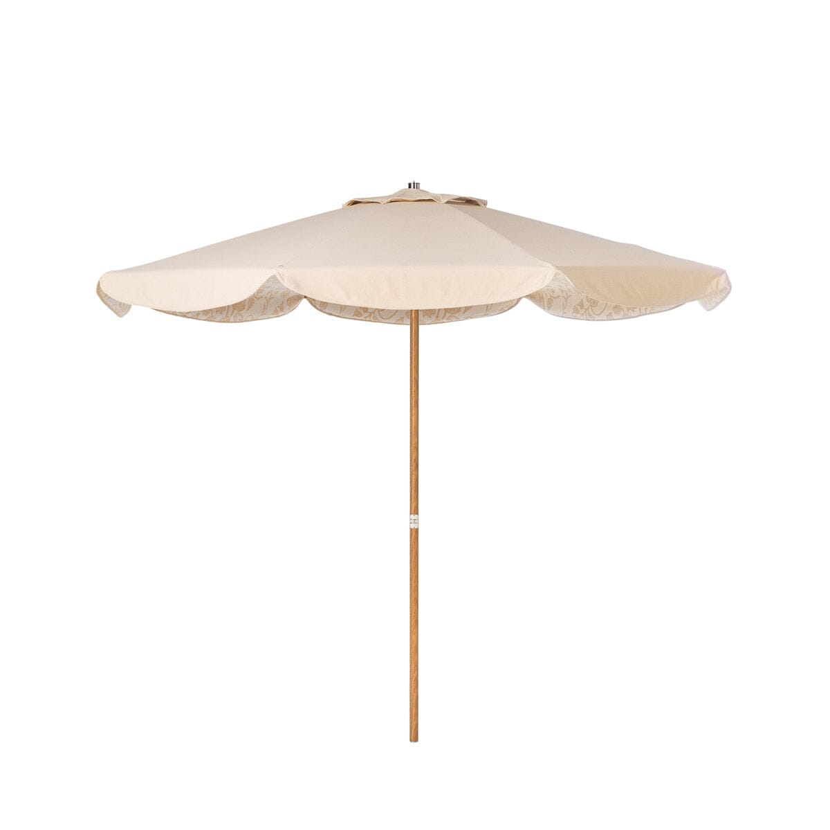 Product image of Terrace Umbrella in Hanalei Bay Natural Jacquard | Transfer Teak Frame Terrace Umbrella Kit Business & Pleasure Co Aus 2.7 m