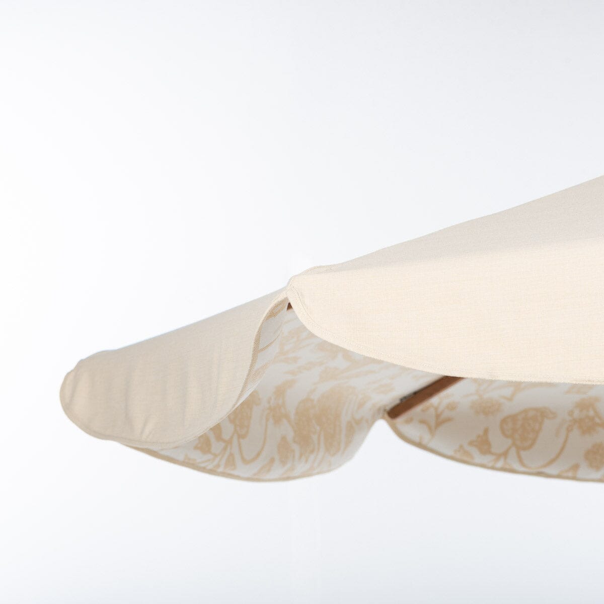 Terrace Umbrella in Hanalei Bay Natural Jacquard | Transfer Teak Frame Terrace Umbrella Kit Business & Pleasure Co Aus