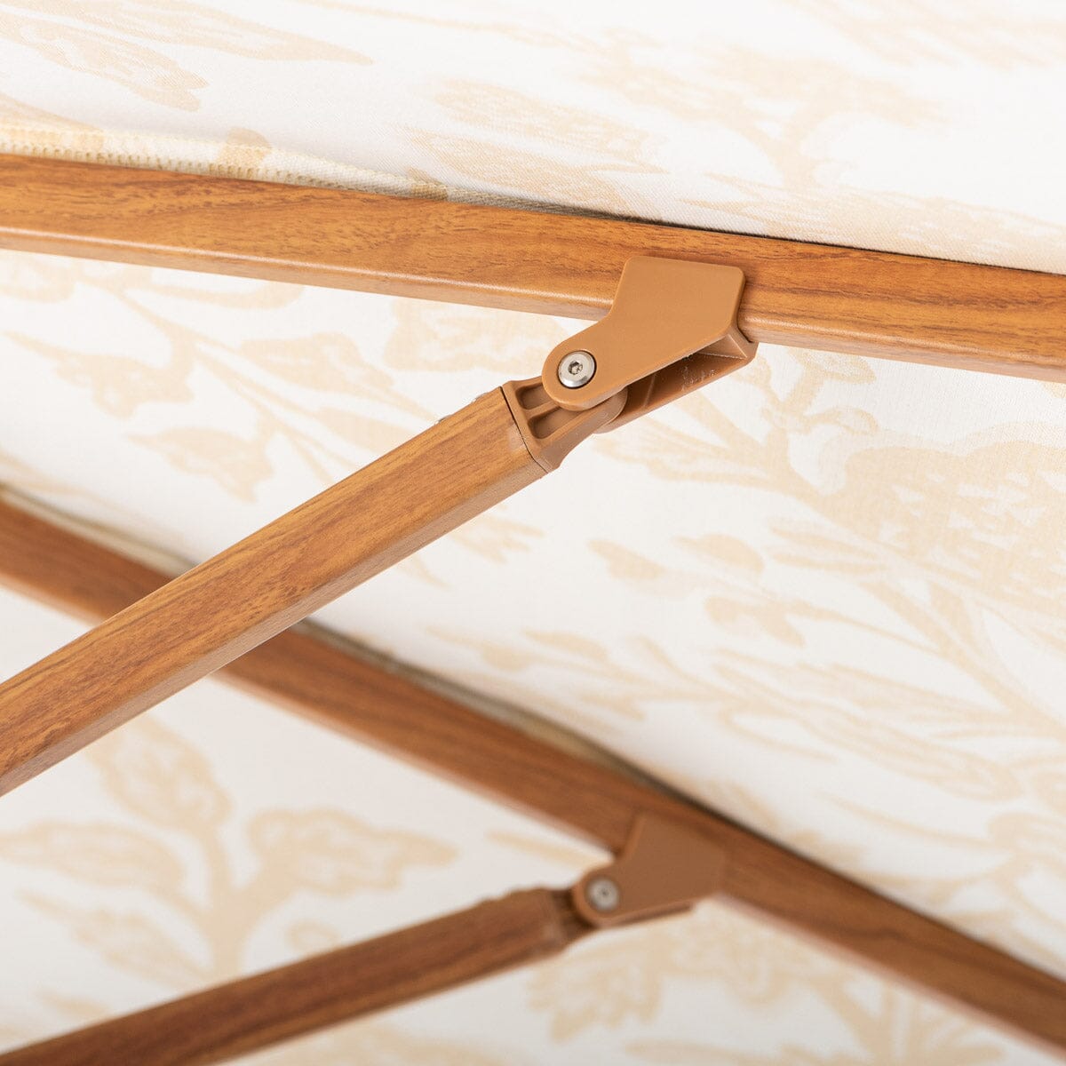 Terrace Umbrella in Hanalei Bay Natural Jacquard | Transfer Teak Frame Terrace Umbrella Kit Business & Pleasure Co Aus