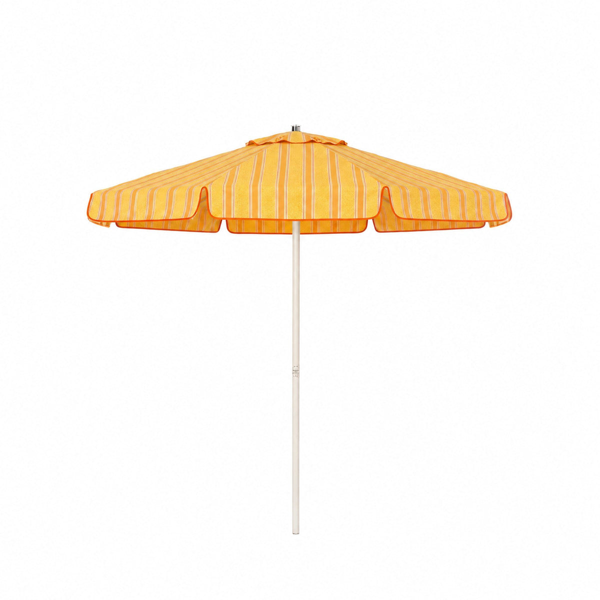 Terrace Umbrella in Bistro Papaya Stripe | Antique White Frame Terrace Umbrella Kit Business & Pleasure Co Aus 7'